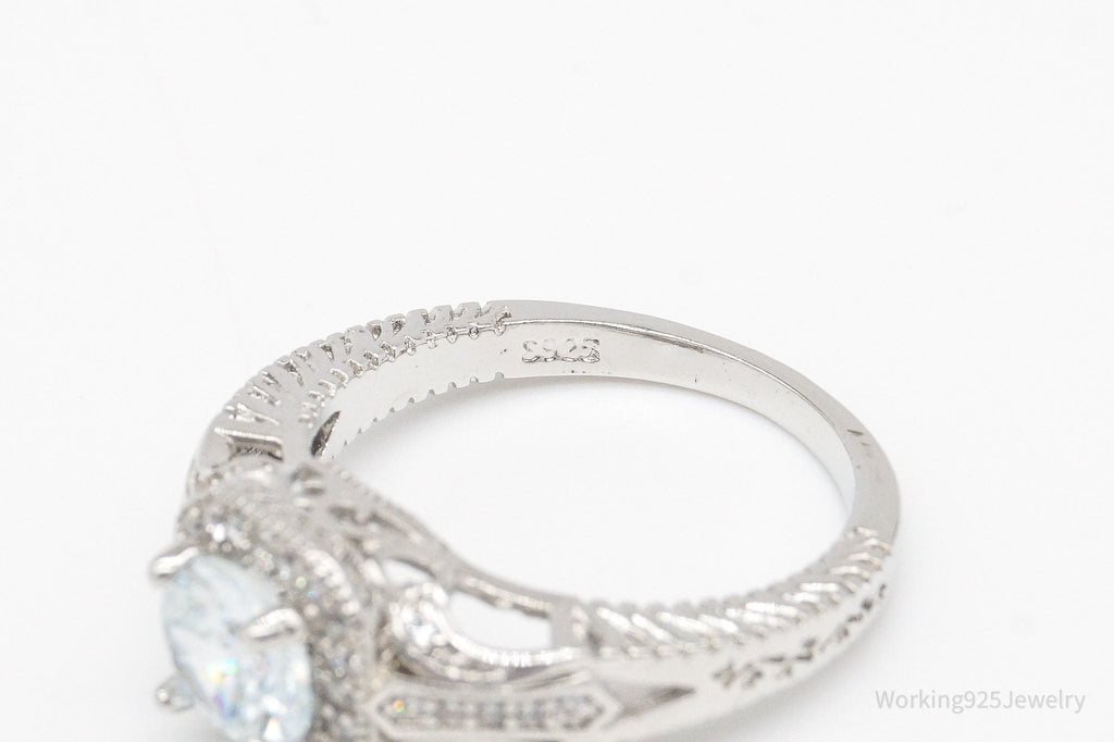 Vintage Cubic Zirconia Sterling Silver Ring - Size 8.75 | Jewelry > Rings | Wiccan Center