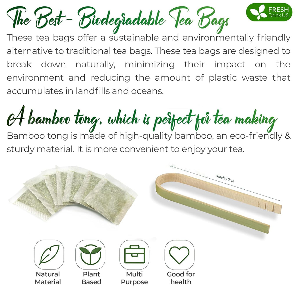 Premium Green Tea Bags, 100% Natural & Pure from Green Tea. Green Herbal Tea. No Sugar, No Gluten, Vegan | Tea | Wiccan Center