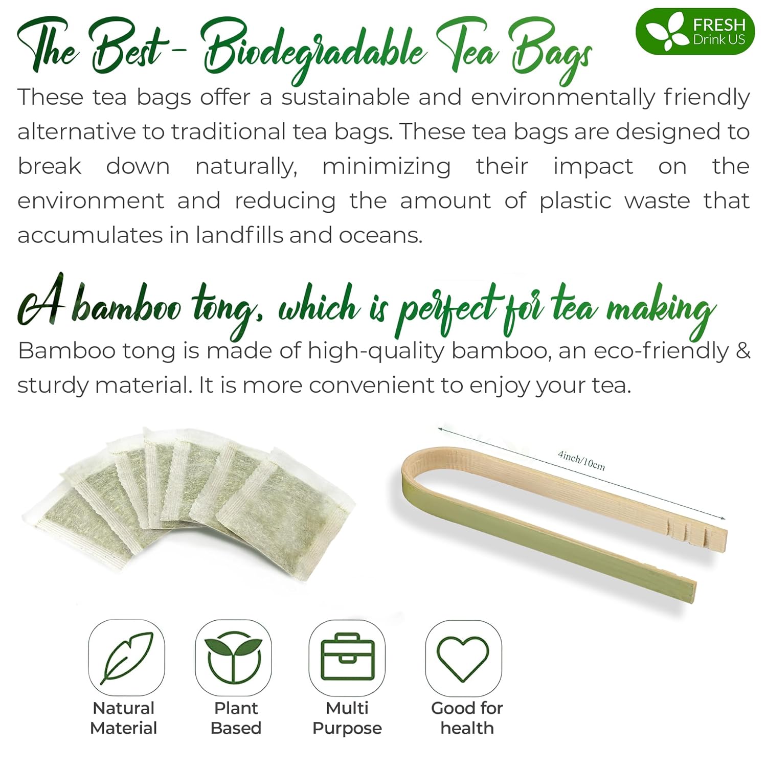 Premium Green Tea Bags, 100% Natural & Pure from Green Tea. Green Herbal Tea. No Sugar, No Gluten, Vegan | Tea | Wiccan Center