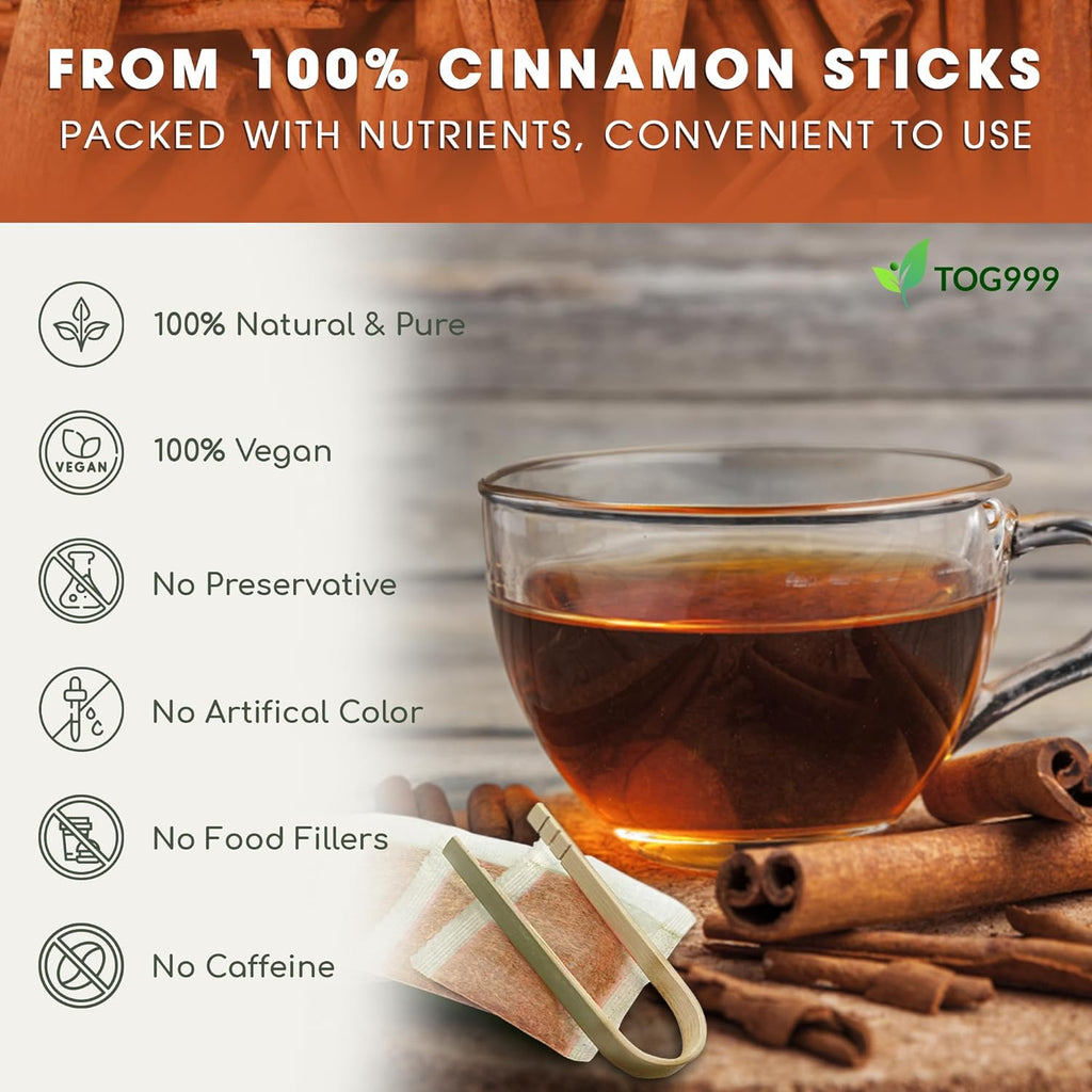 Pure Cinnamon Tea, 100% Natural & Pure Cinnamon. Cinnamon Herbal Tea. Cinnamon Stick Herbal Spice Tea. No Sugar, No Caffeine, No Gluten, Vegan. | Tea | Wiccan Center