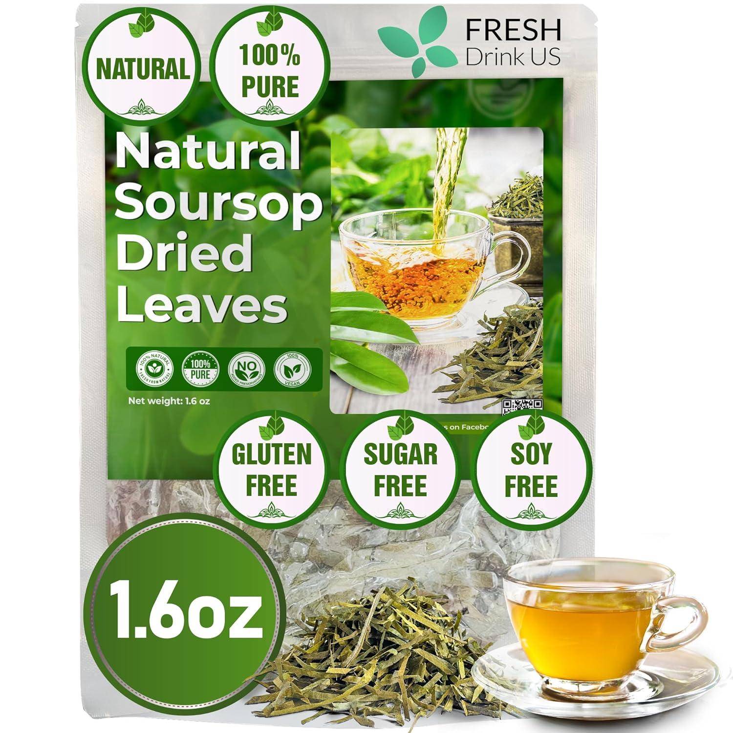 40 Premium Soursop Graviola Leaf Tea Bags, 100% Natural and Pure from Soursop Leaves, Handmade, Made With Natural Materials-Corn Fiber Tea Bag, Sugar/Caffeine/Gluten Free, Hoja Guanabana Tea | Tea | Wiccan Center