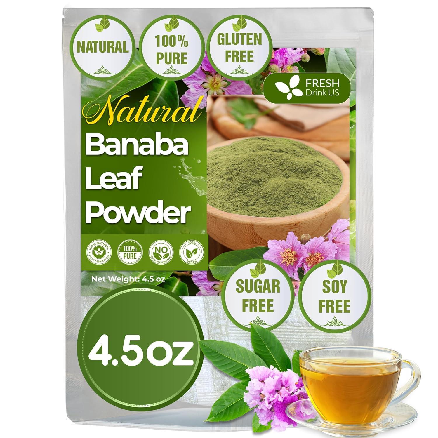 Natural Banaba Dried Leaves, Tea Bags, Powder, Whole Banaba Leaves, 100% Pure Dried Banaba Leaves, Banaba Leaf Tea, No Additives, No Caffeine, Vegan | Tea | Wiccan Center