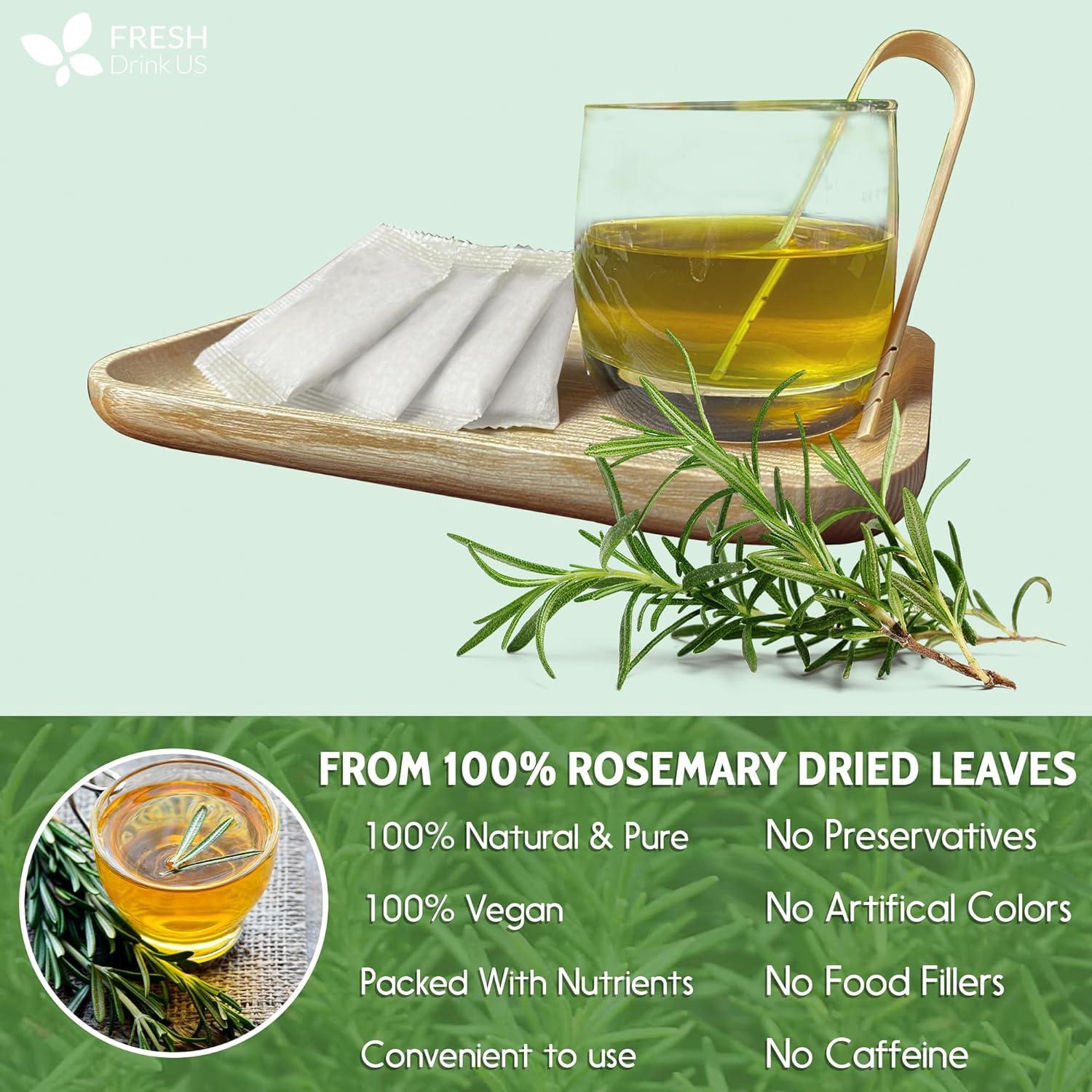 Premium Rosemary Leaves, Tea Bags, Powder, 100% Natural & Pure from Dried Rosemary Leaves, No Additives, No Caffeine, Vegan. Dried Rosemary Herb, Perfect for Seasoning, Spice Blends for Grilling & Cooking | Tea | Wiccan Center