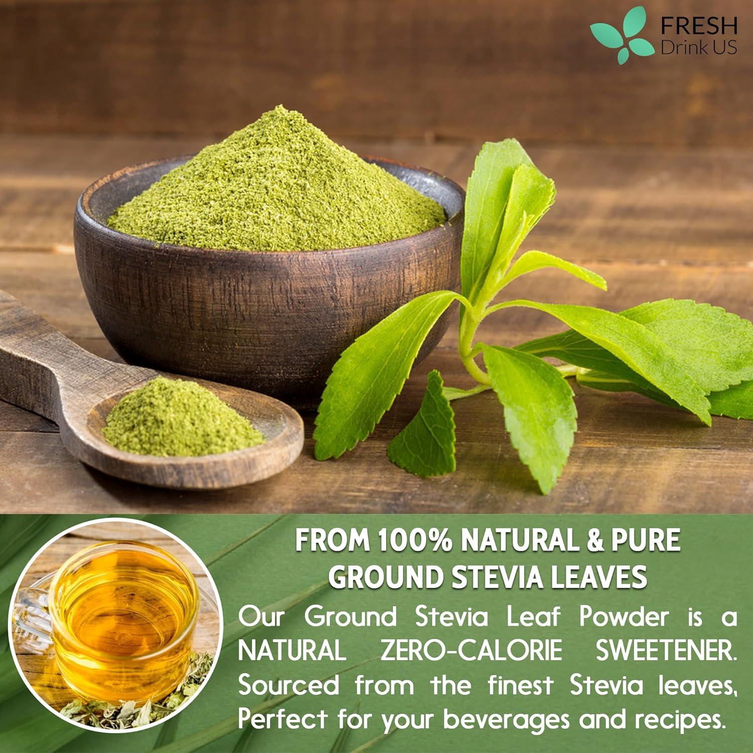 Stevia Leaf, Whole Dried Leaves, Tea Bags, Powder, 100% Natural and Pure from Stevia Leaves. Sugar Substitute for Tea, Coffee. Loose Leaf Stevia Herbal Tea. Zero Calorie Sweetener. No Sugar, No Caffeine, No Gluten, Vegan. | Tea | Wiccan Center