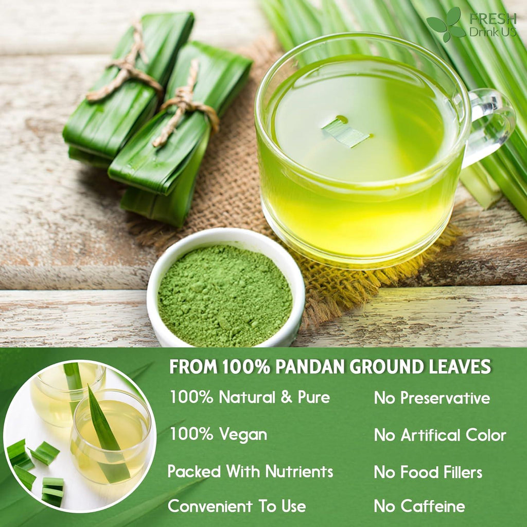 Natural Pandan Leaves Dried, Pandan Leaf Powder, 100% Pure Dried Pandan Leaves, Pandan Leaf Tea, No Additives, No Caffeine, Vegan | Tea | Wiccan Center