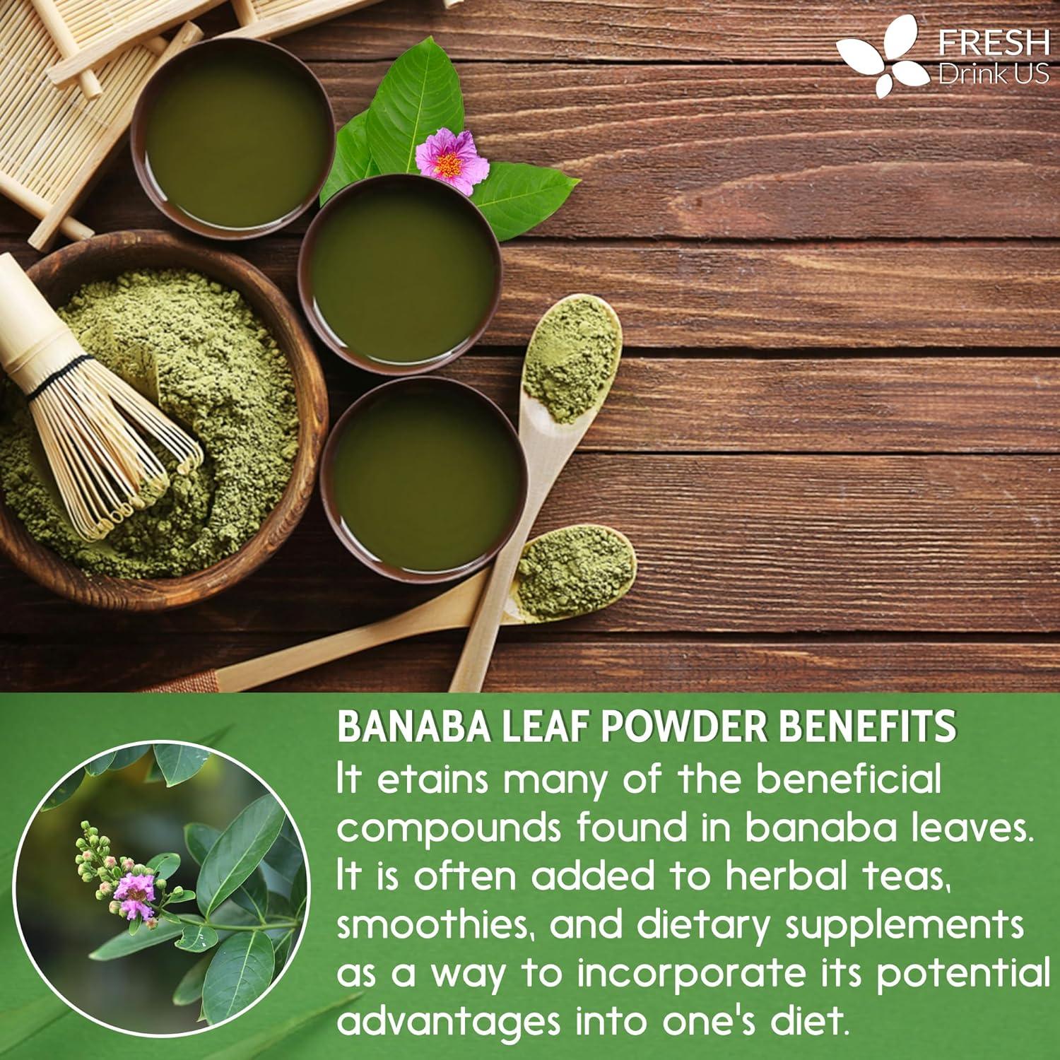 Natural Banaba Dried Leaves, Tea Bags, Powder, Whole Banaba Leaves, 100% Pure Dried Banaba Leaves, Banaba Leaf Tea, No Additives, No Caffeine, Vegan | Tea | Wiccan Center