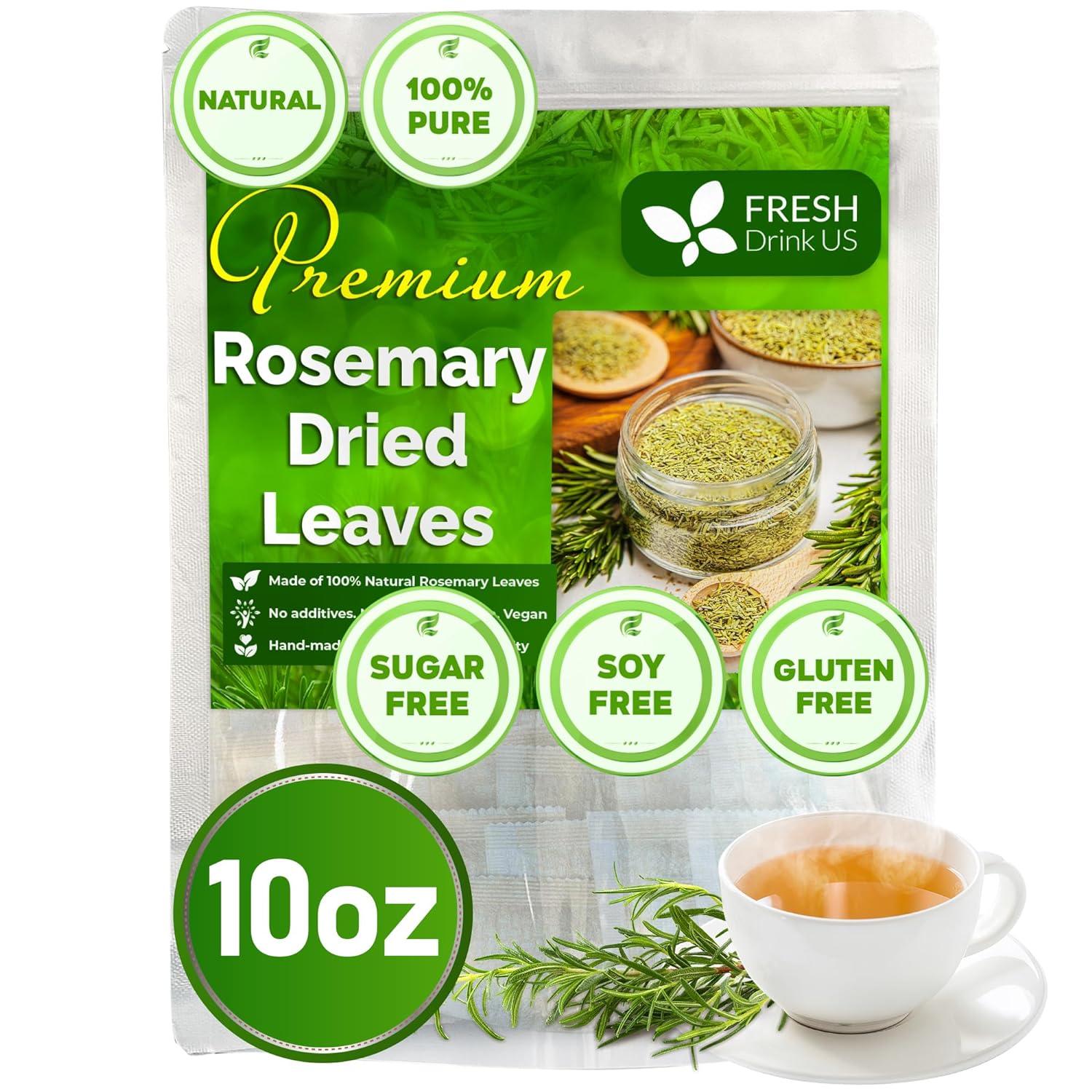 Premium Rosemary Leaves, Tea Bags, Powder, 100% Natural & Pure from Dried Rosemary Leaves, No Additives, No Caffeine, Vegan. Dried Rosemary Herb, Perfect for Seasoning, Spice Blends for Grilling & Cooking | Tea | Wiccan Center