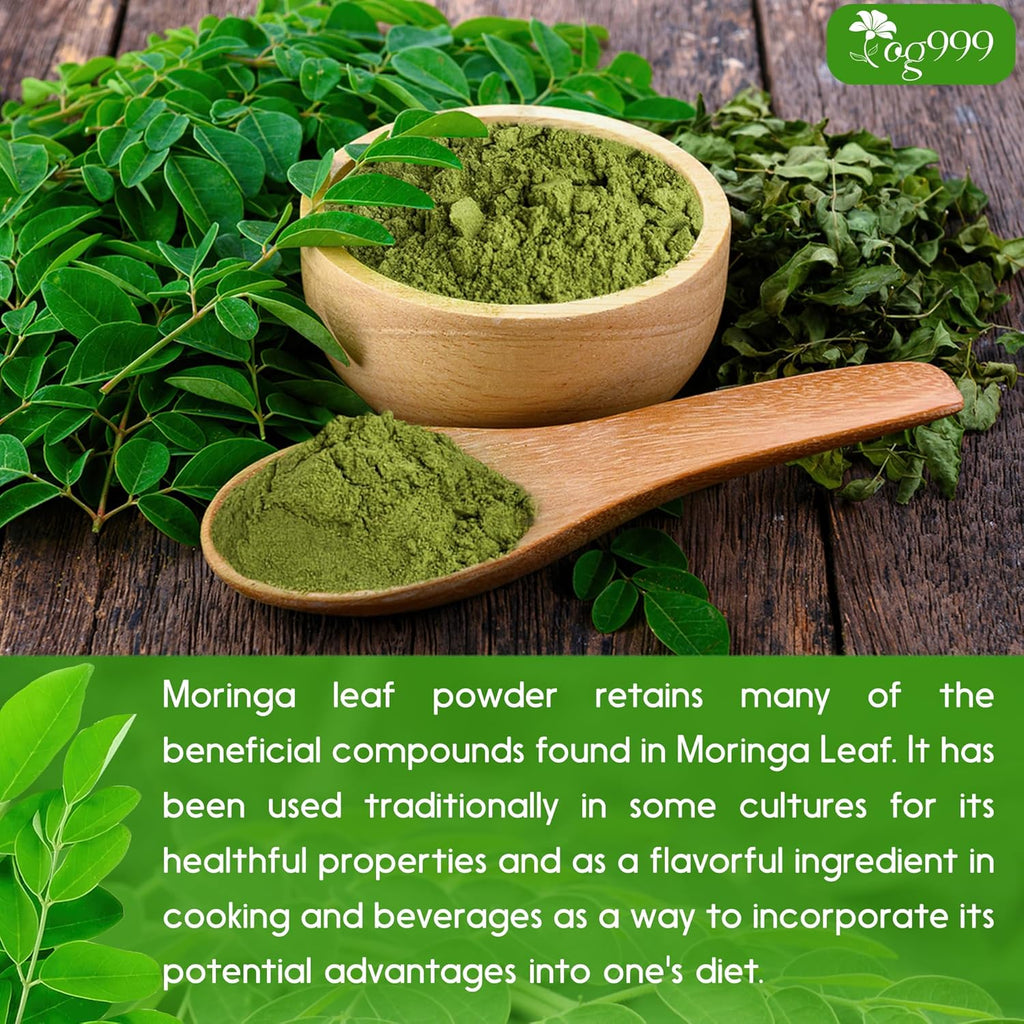 Premium Moringa Leaf Powder, 100% Natural and Pure from Moringa Leaves, No Additives, No Gluten, No Sugar, Vegan | Tea | Wiccan Center