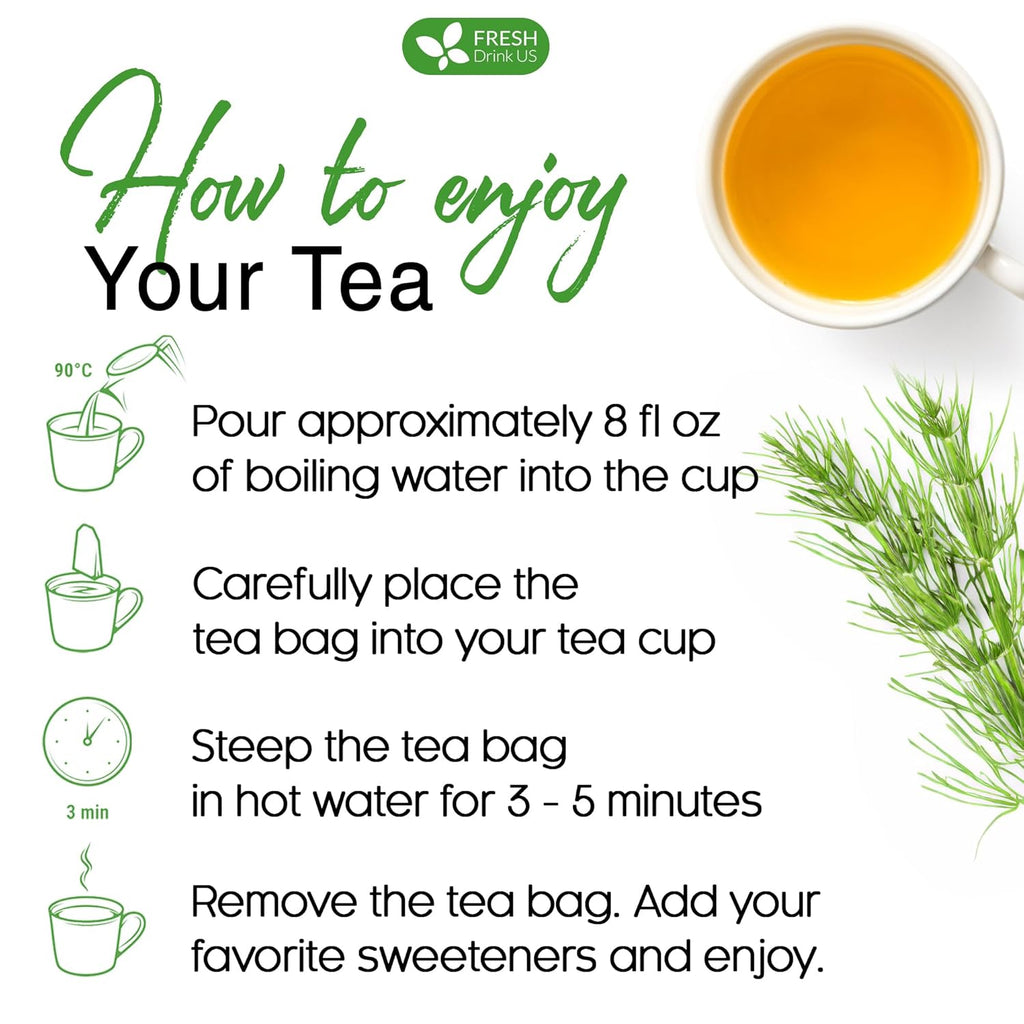 Premium Horsetail Leaf Tea Bags – Herbal Tea for Daily Wellness, Beauty Routine & Caffeine-Free Refreshment | Tea | Wiccan Center