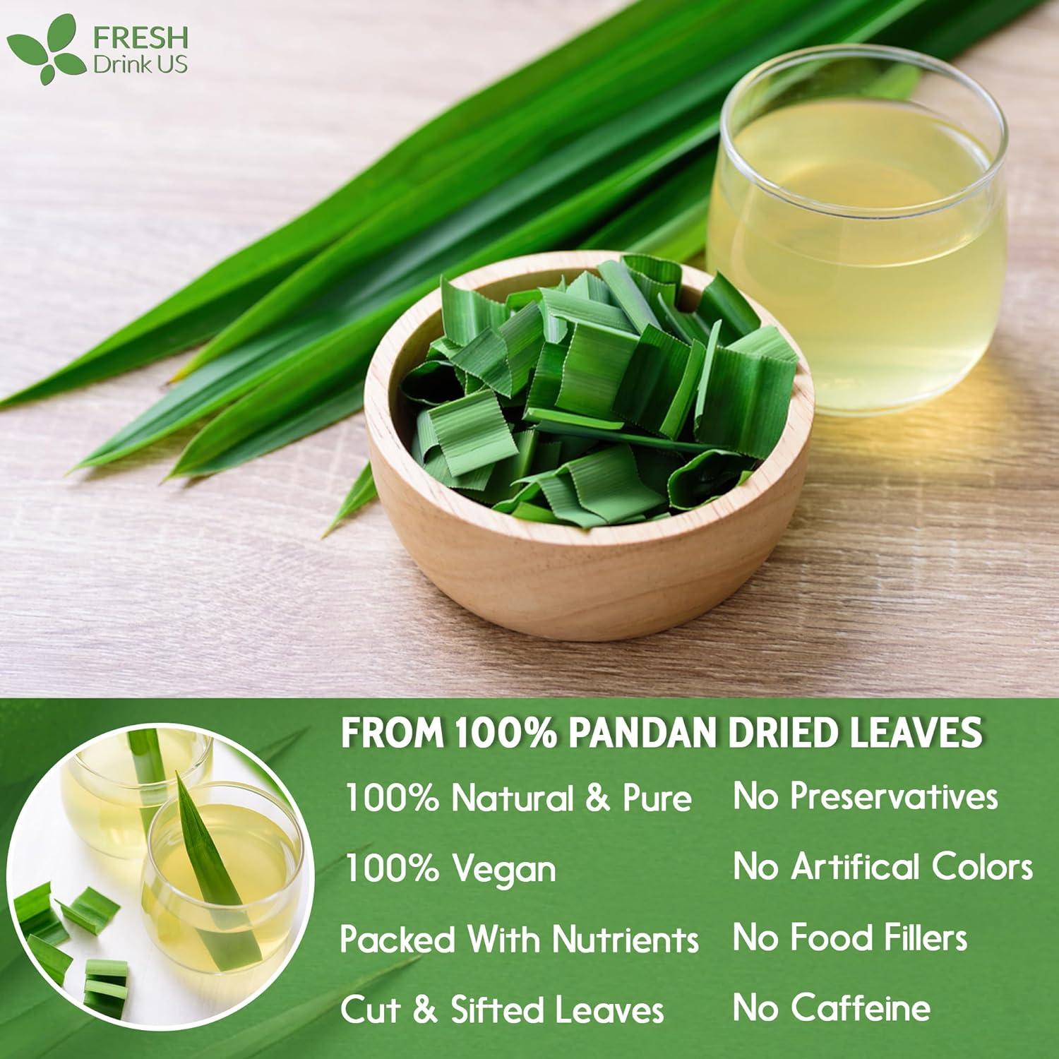 Natural Pandan Leaves Dried, Pandan Leaf Powder, 100% Pure Dried Pandan Leaves, Pandan Leaf Tea, No Additives, No Caffeine, Vegan | Tea | Wiccan Center