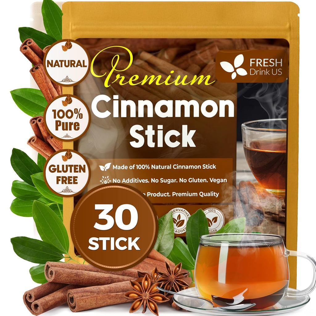 Cinnamon Sticks, Whole Sticks, 100% Natural & Pure Cinnamon Inner Bark, Raw Cinnamon Spice Flavor & Strong Aroma, Cinnamon Spice Herbal Tea, Perfect for Warm Beverages, No Additives, Vegan | Tea | Wiccan Center