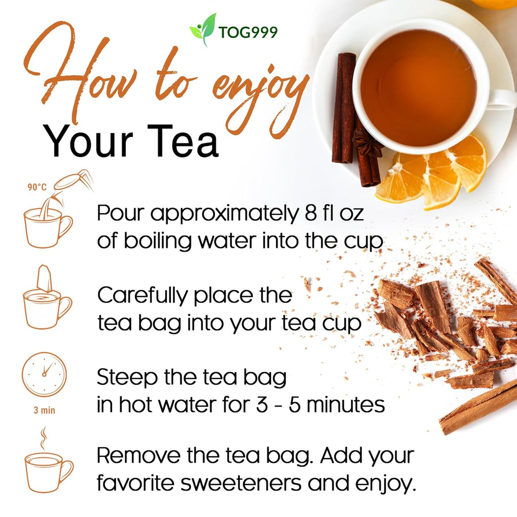 Pure Cinnamon Tea, 100% Natural & Pure Cinnamon. Cinnamon Herbal Tea. Cinnamon Stick Herbal Spice Tea. No Sugar, No Caffeine, No Gluten, Vegan. | Tea | Wiccan Center