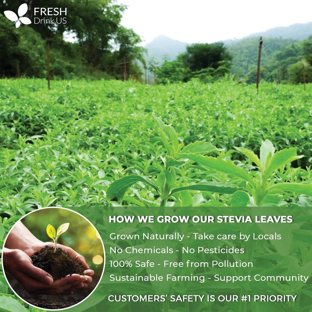 Stevia Leaf, Whole Dried Leaves, Tea Bags, Powder, 100% Natural and Pure from Stevia Leaves. Sugar Substitute for Tea, Coffee. Loose Leaf Stevia Herbal Tea. Zero Calorie Sweetener. No Sugar, No Caffeine, No Gluten, Vegan. | Tea | Wiccan Center