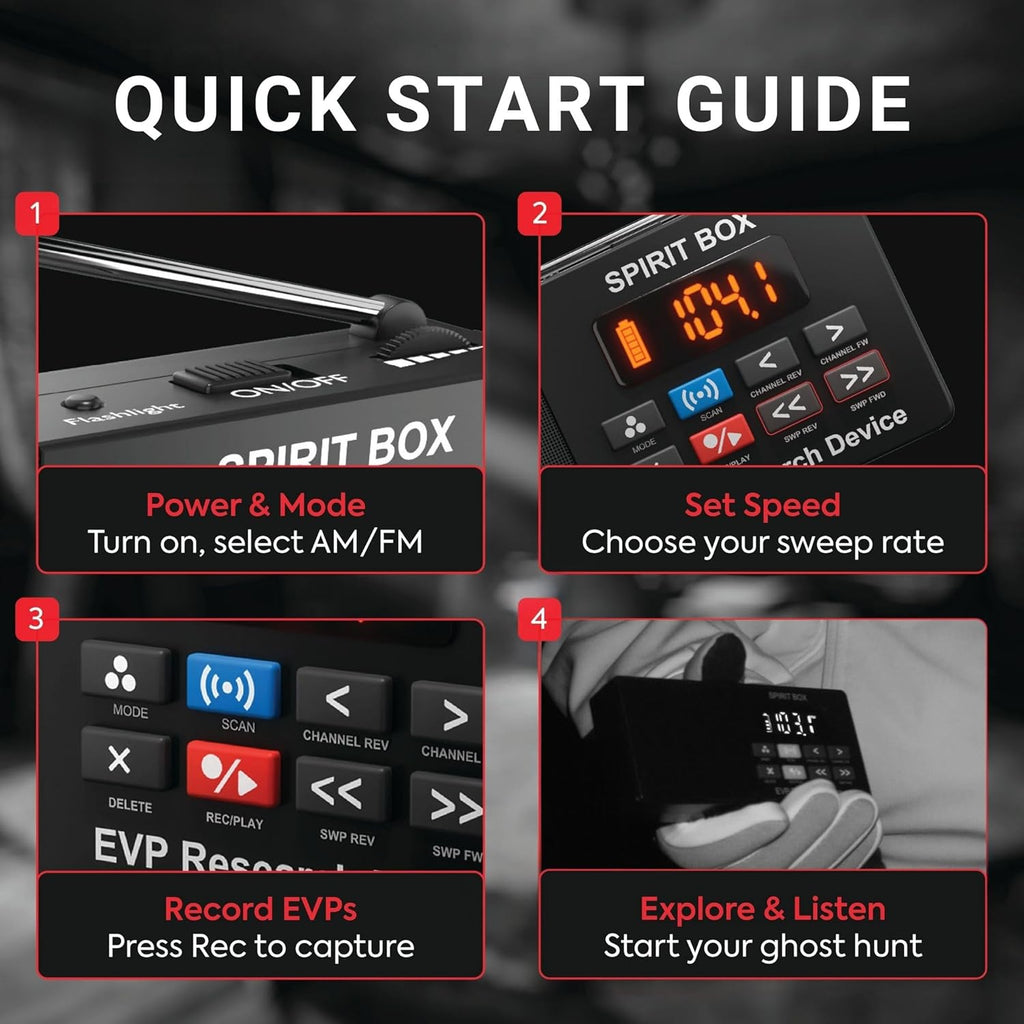 PARANORMIC Spirit Box —  Handheld EVP Ghost Hunting Kit (with 32GB SD Card)