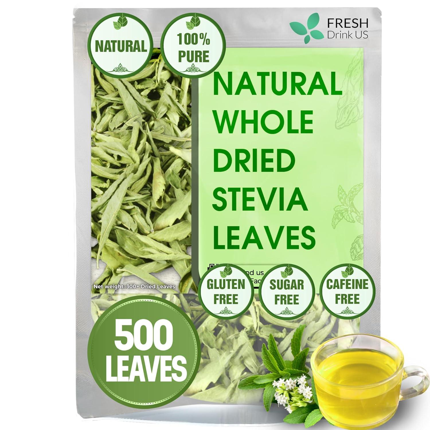 Stevia Leaf, Whole Dried Leaves, Tea Bags, Powder, 100% Natural and Pure from Stevia Leaves. Sugar Substitute for Tea, Coffee. Loose Leaf Stevia Herbal Tea. Zero Calorie Sweetener. No Sugar, No Caffeine, No Gluten, Vegan. | Tea | Wiccan Center