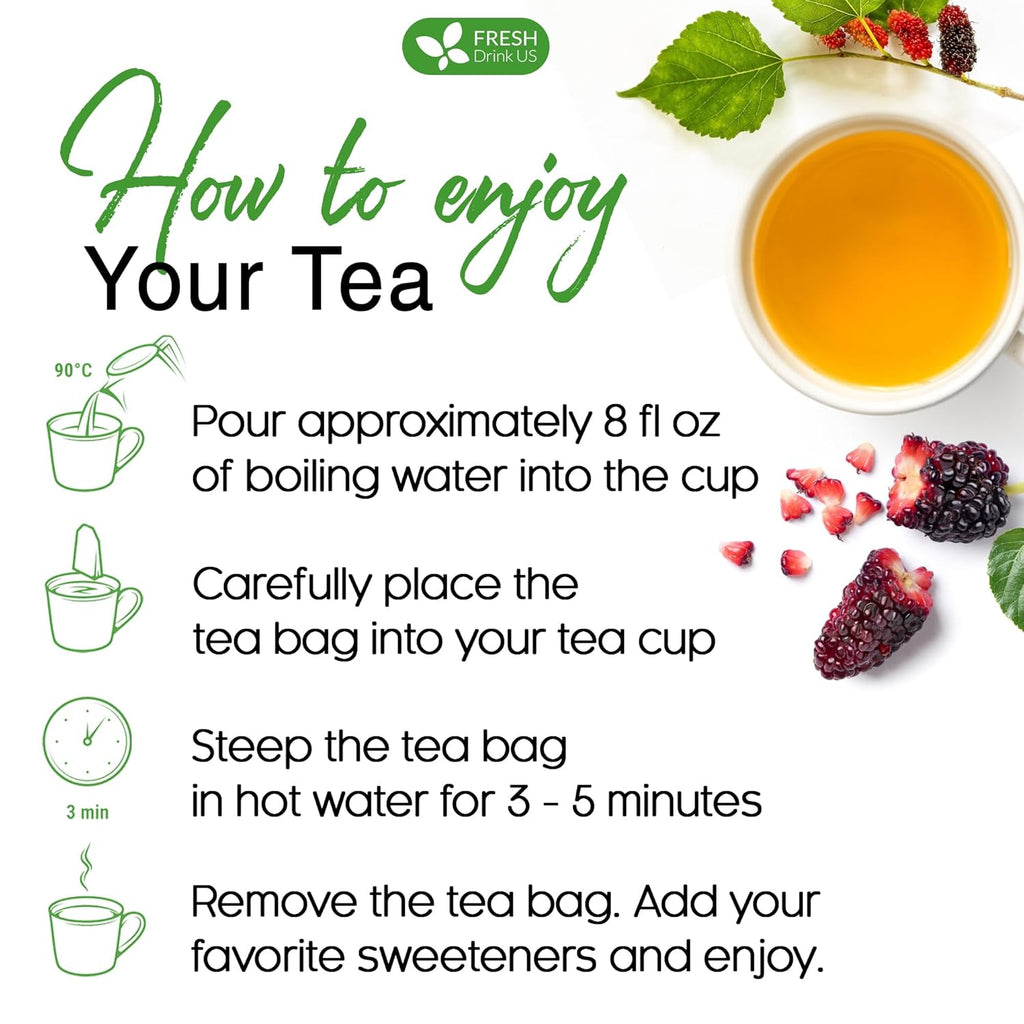 Premium Mulberry Leaf Tea Bags. No Sugar, No Caffeine, No Gluten, Vegan. | Tea | Wiccan Center