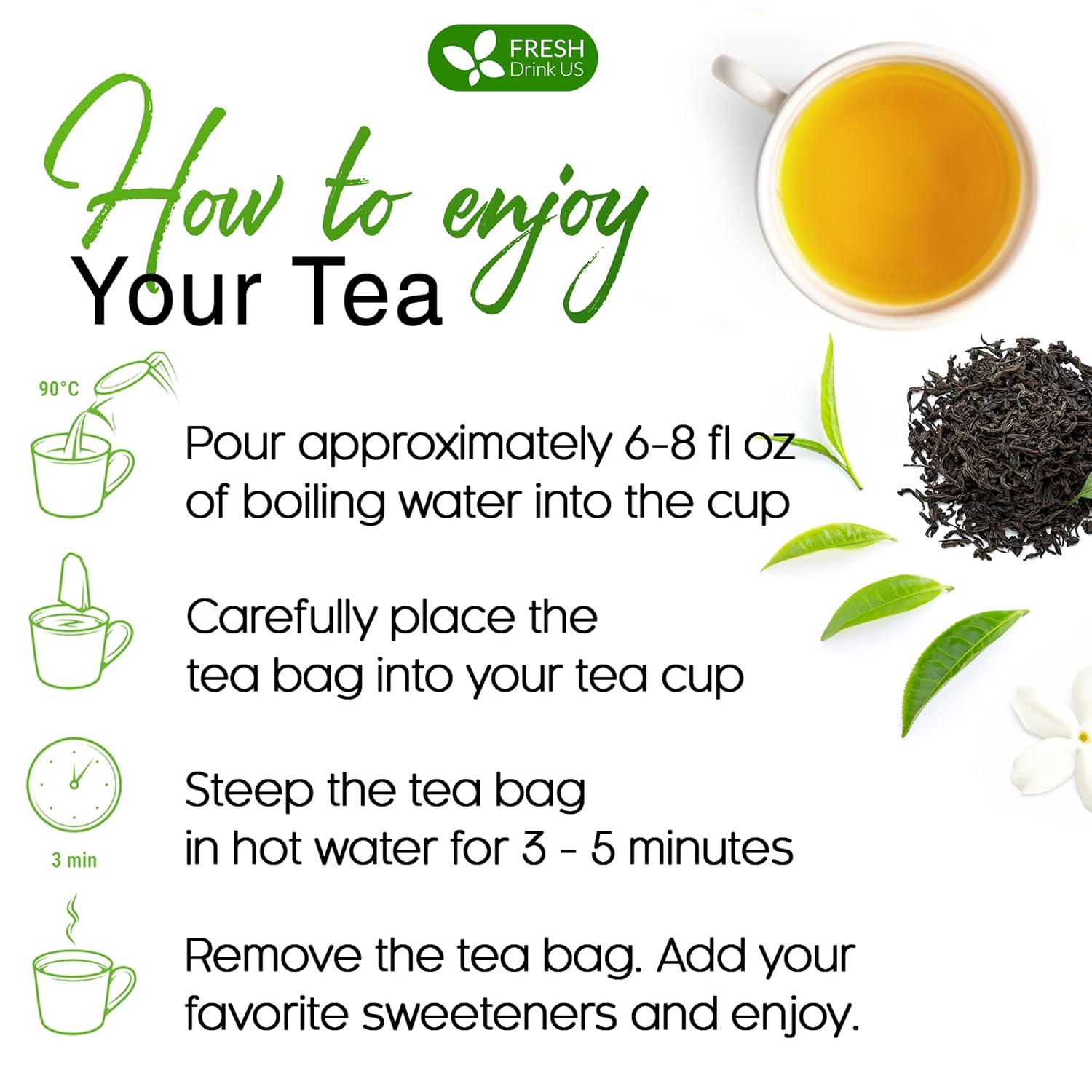 Premium Green Tea Bags, 100% Natural & Pure from Green Tea. Green Herbal Tea. No Sugar, No Gluten, Vegan | Tea | Wiccan Center