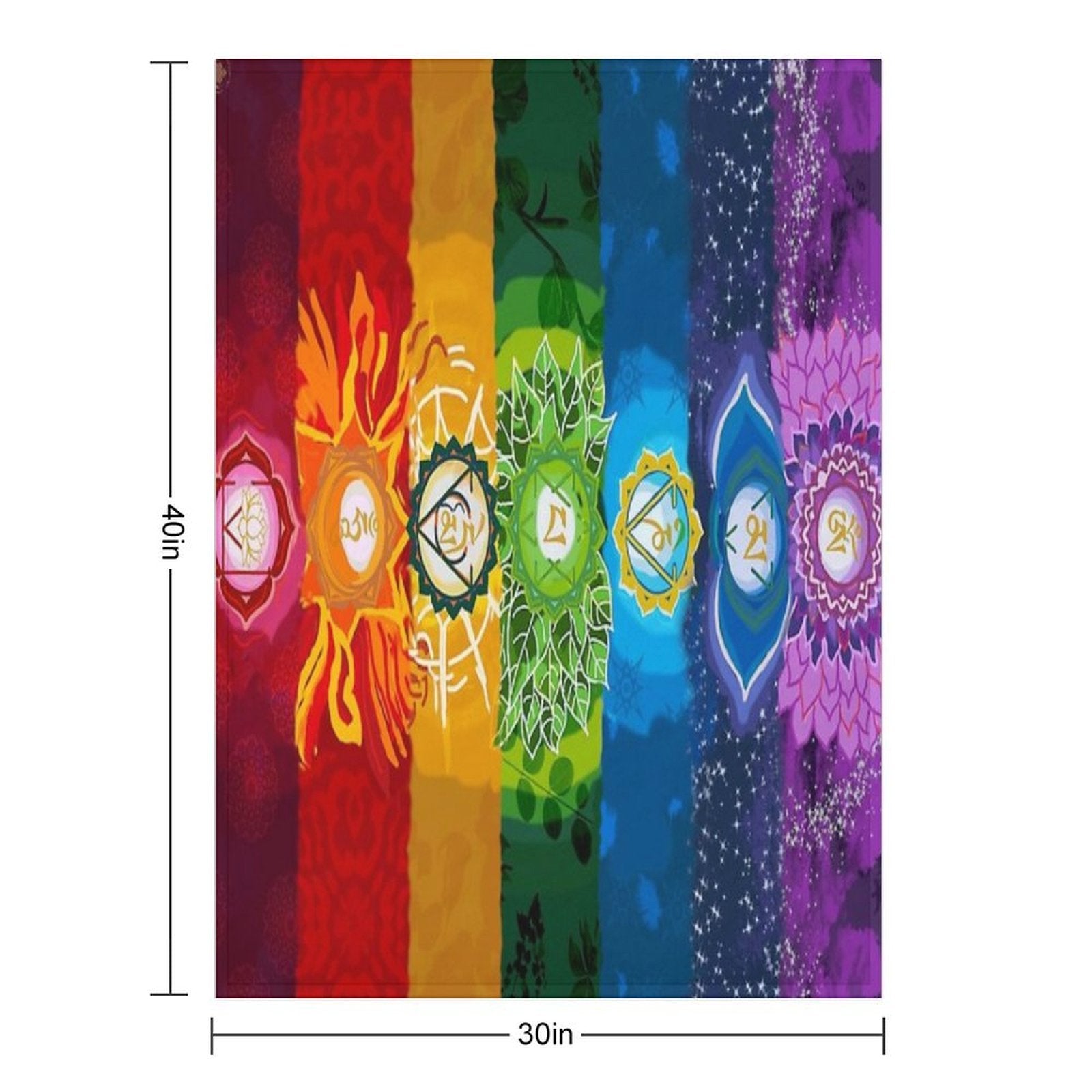 Healing Chakra Blanket Velvety-soft Throw Blanket