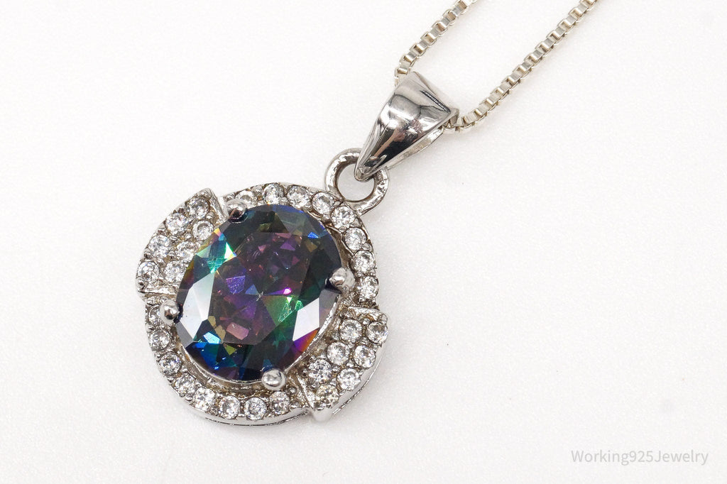 Mystic Topaz Cubic Zirconia Sterling Silver Necklace | Jewelry > Necklaces | Wiccan Center