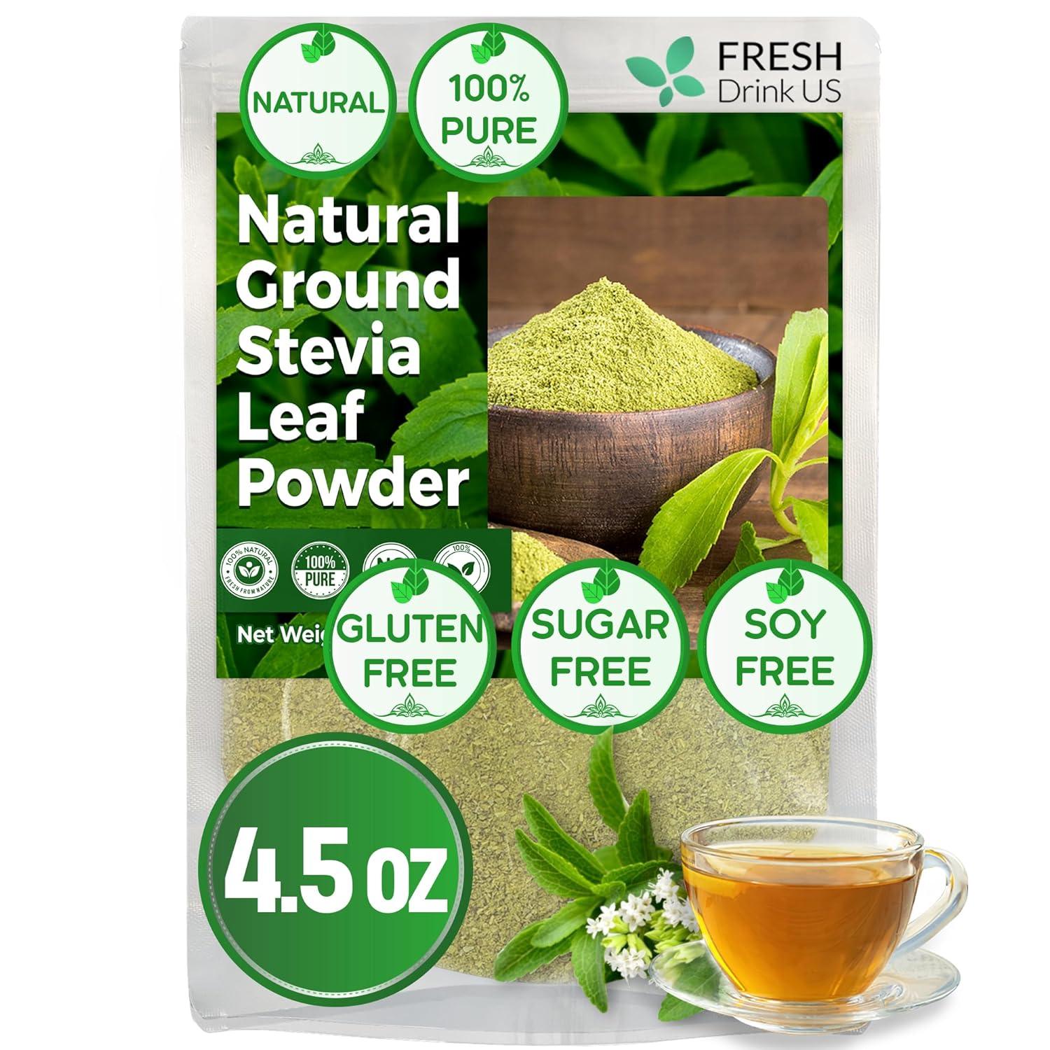 Stevia Leaf, Whole Dried Leaves, Tea Bags, Powder, 100% Natural and Pure from Stevia Leaves. Sugar Substitute for Tea, Coffee. Loose Leaf Stevia Herbal Tea. Zero Calorie Sweetener. No Sugar, No Caffeine, No Gluten, Vegan. | Tea | Wiccan Center