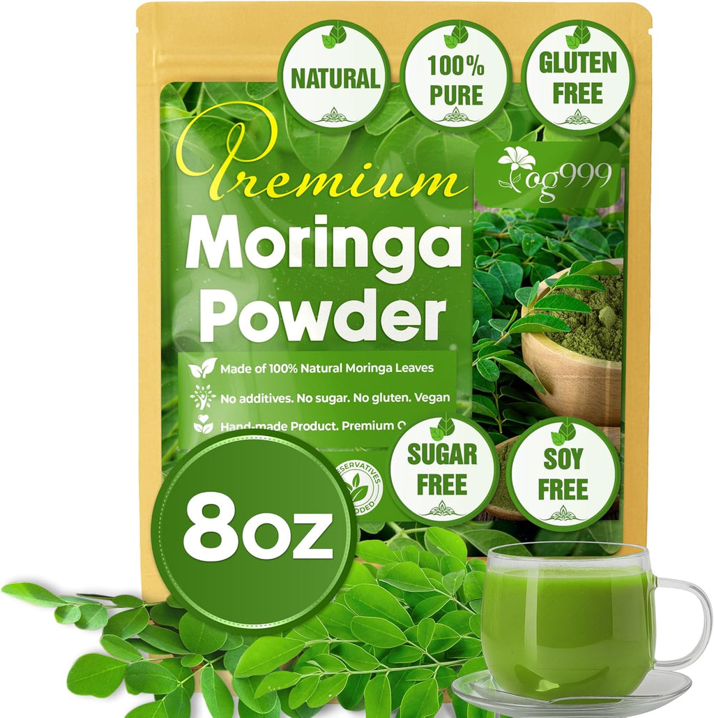 Premium Moringa Leaf Powder, 100% Natural and Pure from Moringa Leaves, No Additives, No Gluten, No Sugar, Vegan | Tea | Wiccan Center