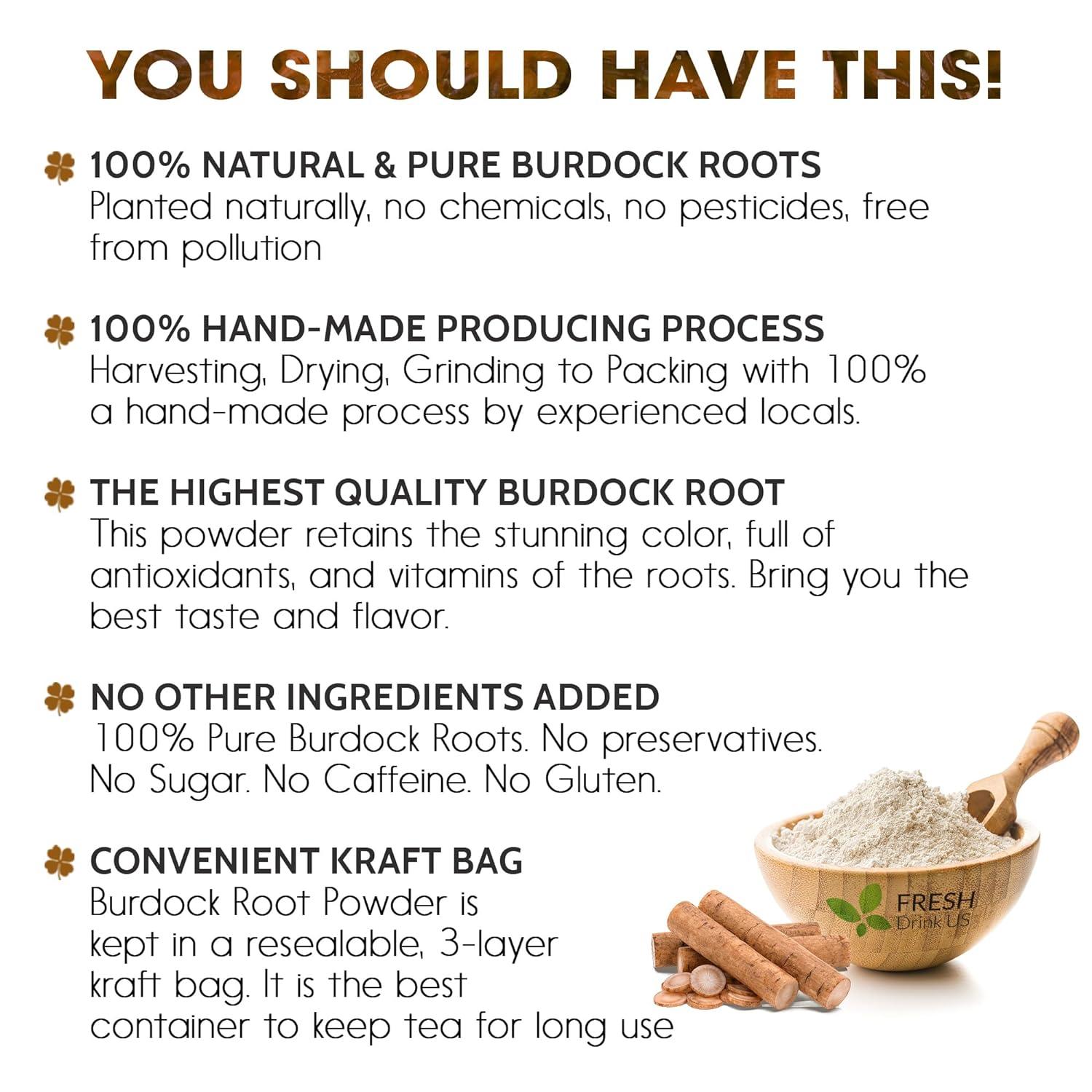 Burdock Root Powder, Burdock Root Extract, 100% Natural & Pure from Burdock Root, Burdock Root Herbal Tea, No Additives, No Caffeine, Vegan | Tea | Wiccan Center
