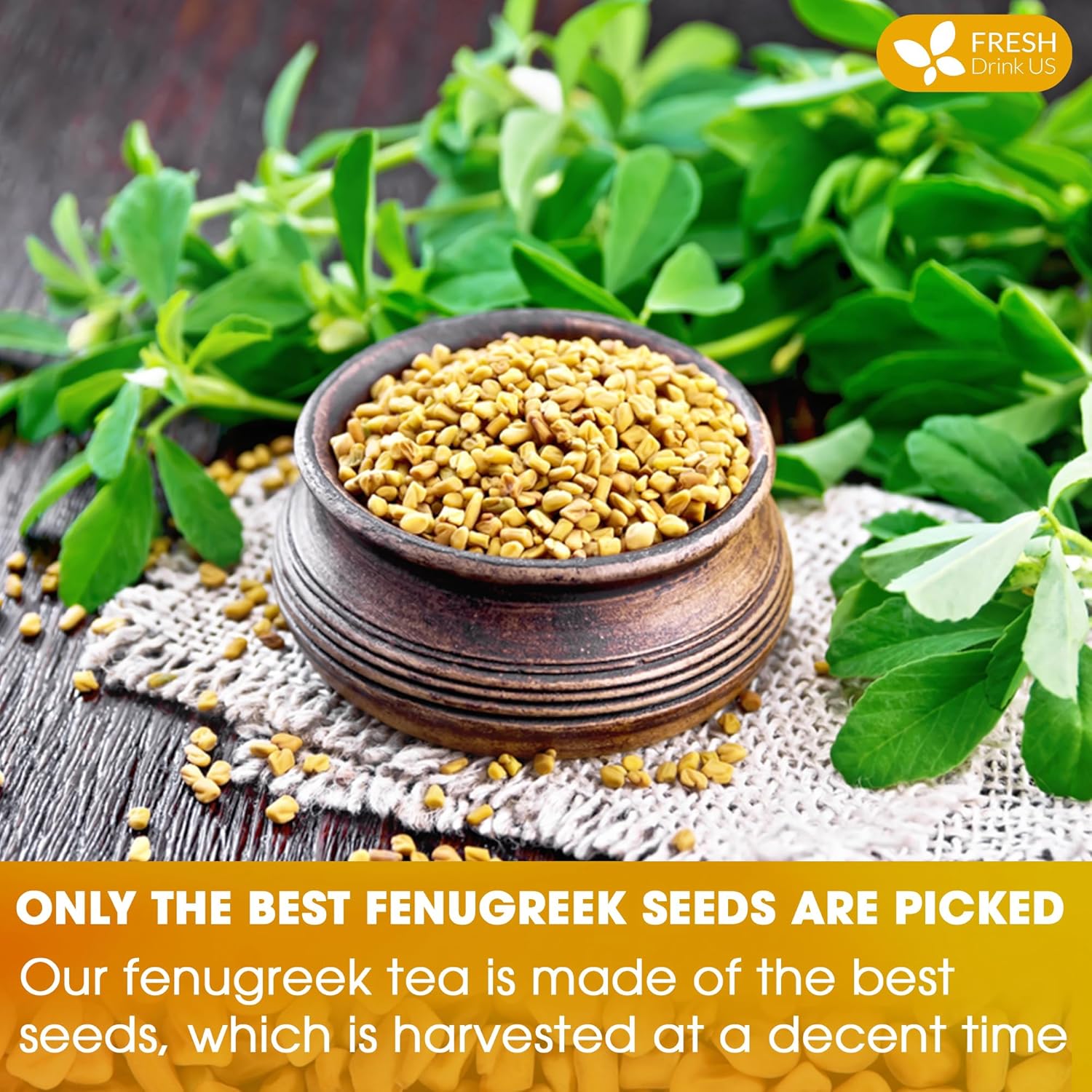 Premium Fenugreek Tea Bags. No Sugar, No Caffeine, No Gluten, Vegan. (30 Tea Bags) | Tea | Wiccan Center