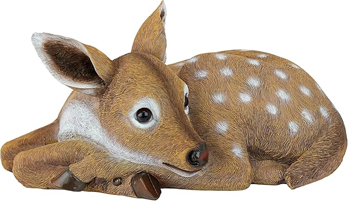 Design Toscano Hershel, the Forest Fawn Baby Deer Statue | Outdoor Statues | Wiccan Center