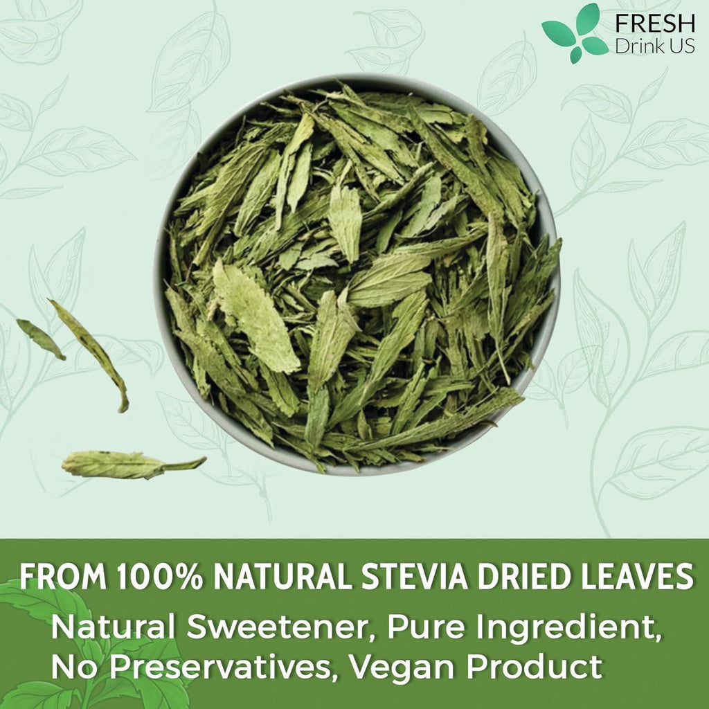 Stevia Leaf, Whole Dried Leaves, Tea Bags, Powder, 100% Natural and Pure from Stevia Leaves. Sugar Substitute for Tea, Coffee. Loose Leaf Stevia Herbal Tea. Zero Calorie Sweetener. No Sugar, No Caffeine, No Gluten, Vegan. | Tea | Wiccan Center