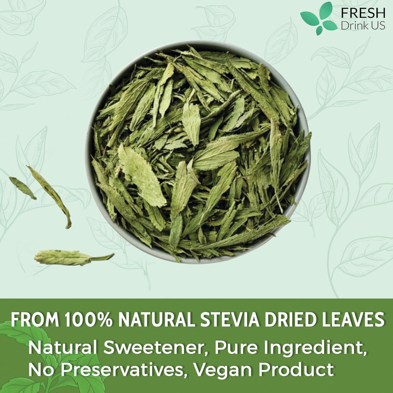 Stevia Leaf, Whole Dried Leaves, Tea Bags, Powder, 100% Natural and Pure from Stevia Leaves. Sugar Substitute for Tea, Coffee. Loose Leaf Stevia Herbal Tea. Zero Calorie Sweetener. No Sugar, No Caffeine, No Gluten, Vegan. | Tea | Wiccan Center