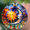 Touber Sun God Christmas Ornament Ceramic Holiday Decor Sun and Moon | Ornaments | Wiccan Center