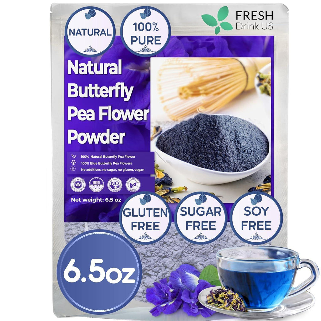 Premium Butterfly Pea Flowers, Tea Bags, 100% Natural and Pure from Butterfly Pea Flowers, Hand-made, Made With Natural Materials-Corn Fiber Tea Bag, Sugar/Caffeine/Gluten Free | Tea | Wiccan Center