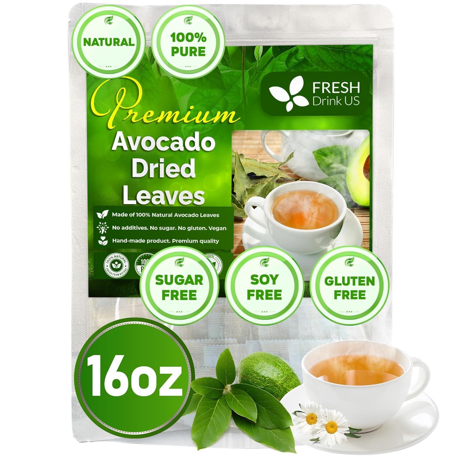 Natural Avocado Whole Leaves Dried, Tea Bags, 100% Pure from Avocado Leaves, Avocado Leaf Tea, Hojas de Aguacate Seca, No Additives, No Caffeine, Vegan | Tea | Wiccan Center