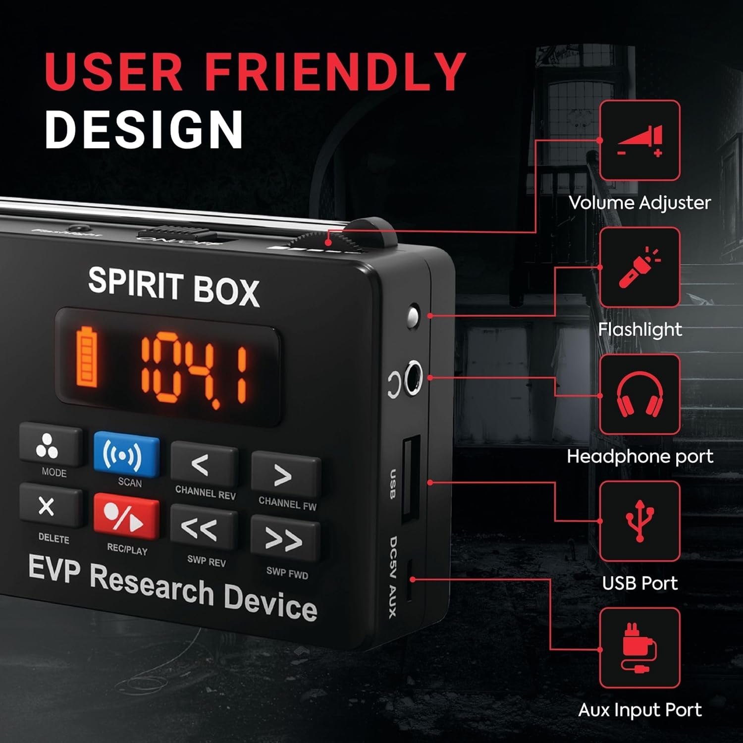 PARANORMIC Spirit Box —  Handheld EVP Ghost Hunting Kit (with 32GB SD Card)