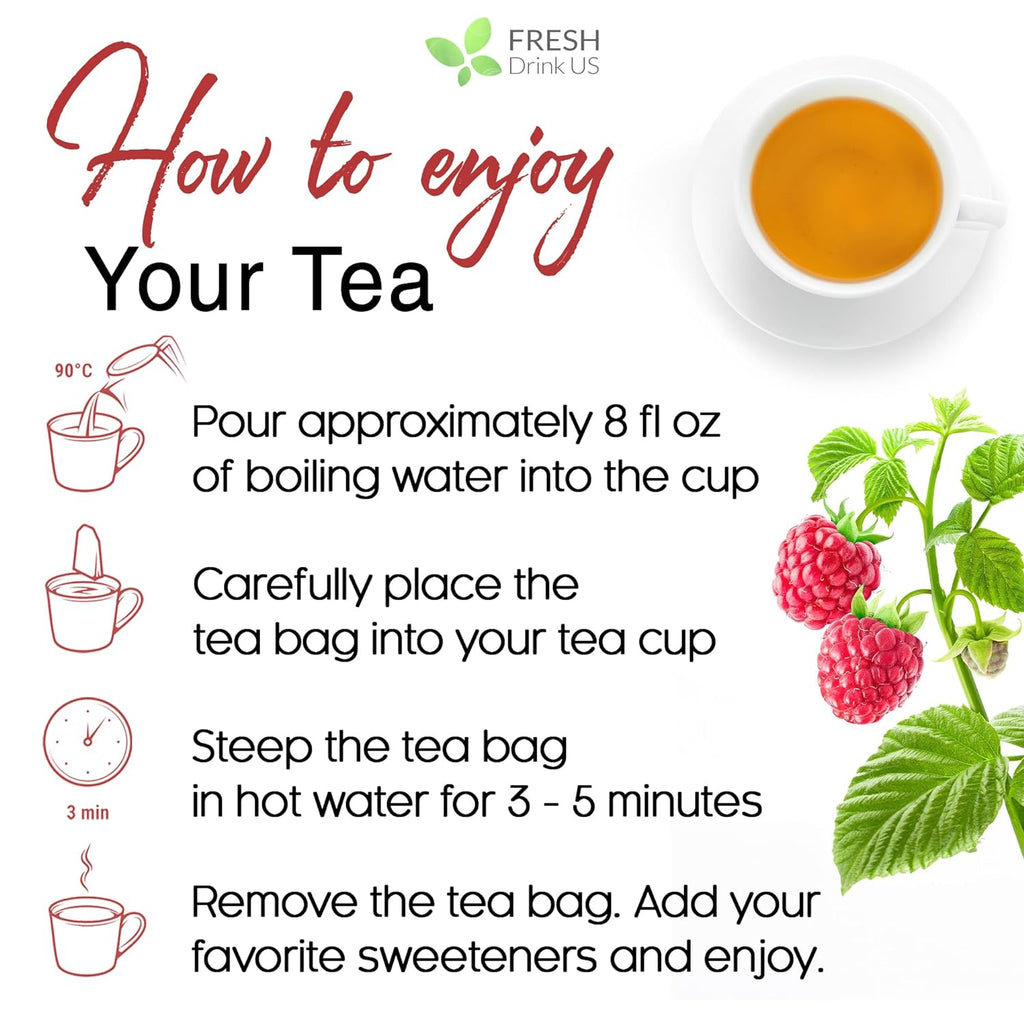 Raspberry Leaf Tea Bags, 100% Natural & Pure from Raspberry Leaves. Loose Leaf Raspberry Herbal Tea, Made with Natural Material Tea Bags, Raspberry Leaf Tea. No Sugar, No Caffeine, No Gluten, Vegan. | Tea | Wiccan Center