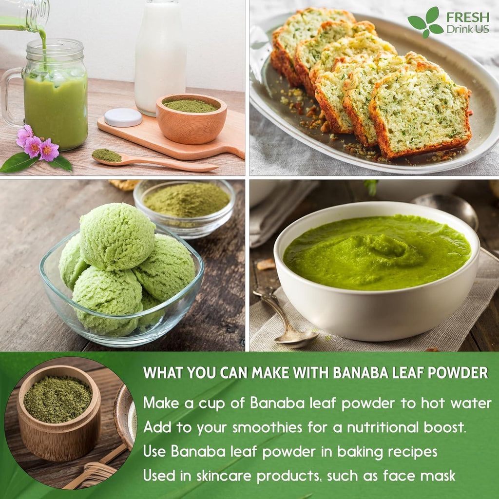 Natural Banaba Dried Leaves, Tea Bags, Powder, Whole Banaba Leaves, 100% Pure Dried Banaba Leaves, Banaba Leaf Tea, No Additives, No Caffeine, Vegan | Tea | Wiccan Center