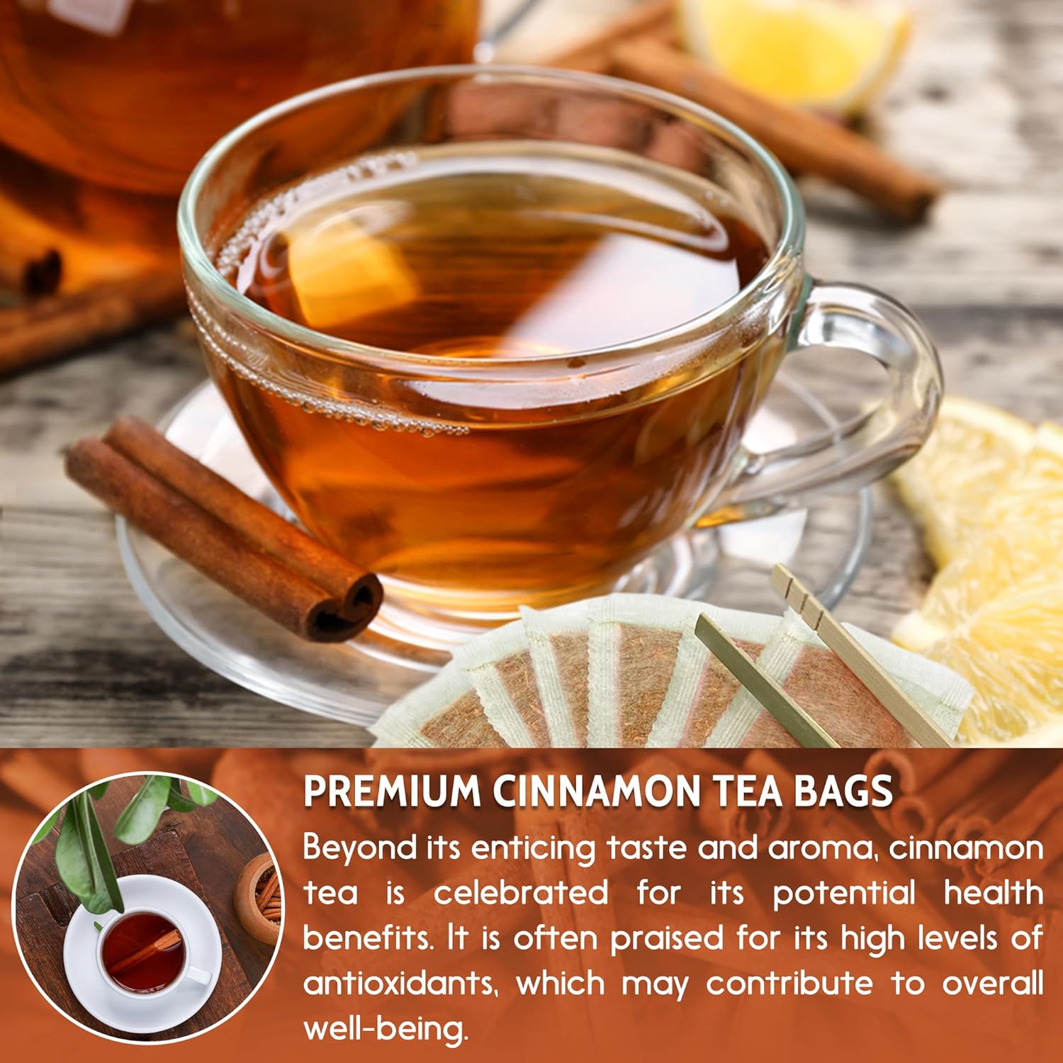 Pure Cinnamon Tea, 100% Natural & Pure Cinnamon. Cinnamon Herbal Tea. Cinnamon Stick Herbal Spice Tea. No Sugar, No Caffeine, No Gluten, Vegan. | Tea | Wiccan Center