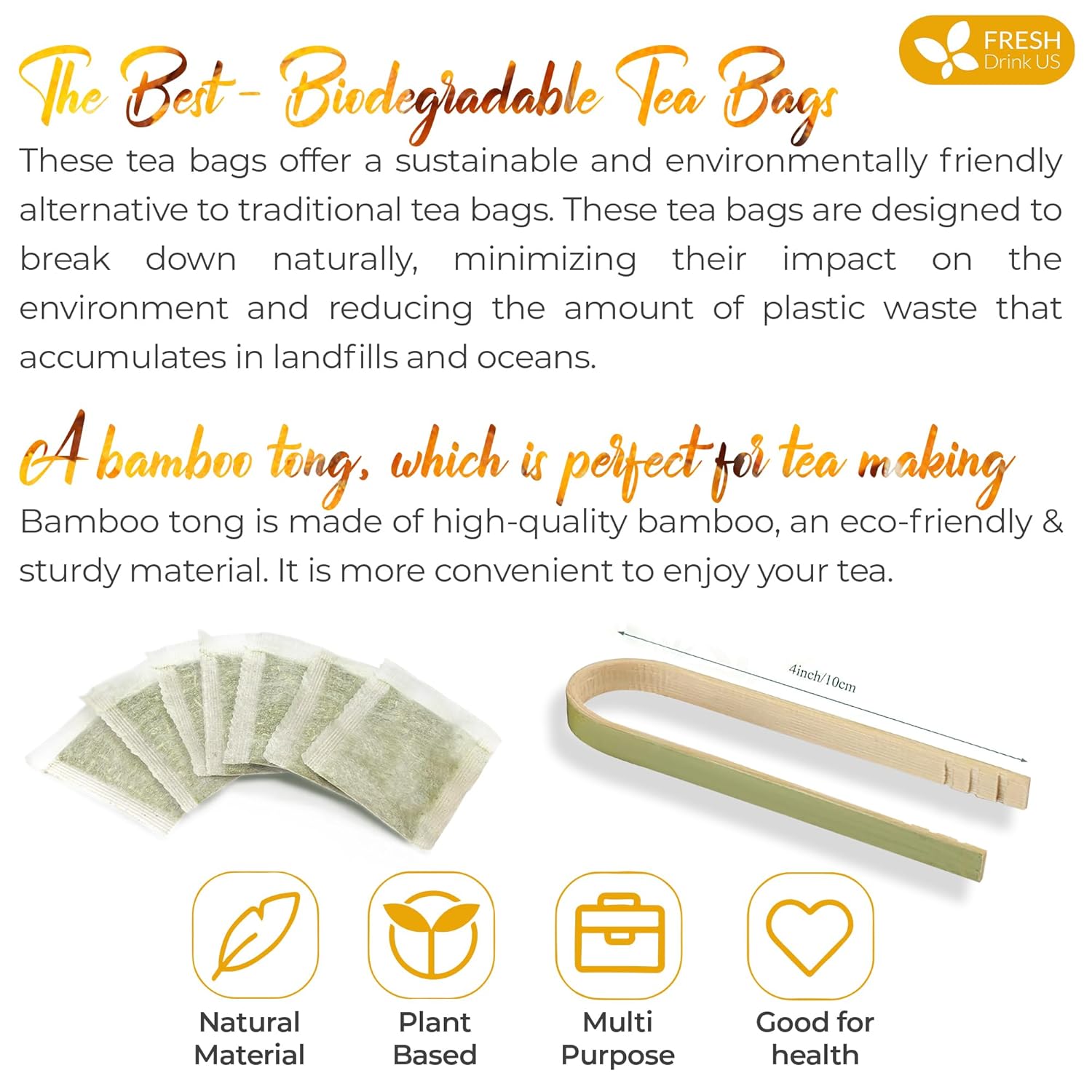 Premium Ginger Turmeric Tea Bags, Hand-made Blend of Ginger and Turmeric Herbal Tea, Eco-conscious Tea Bags. No Sugar, No Caffeine, No Gluten, Vegan. | Tea | Wiccan Center