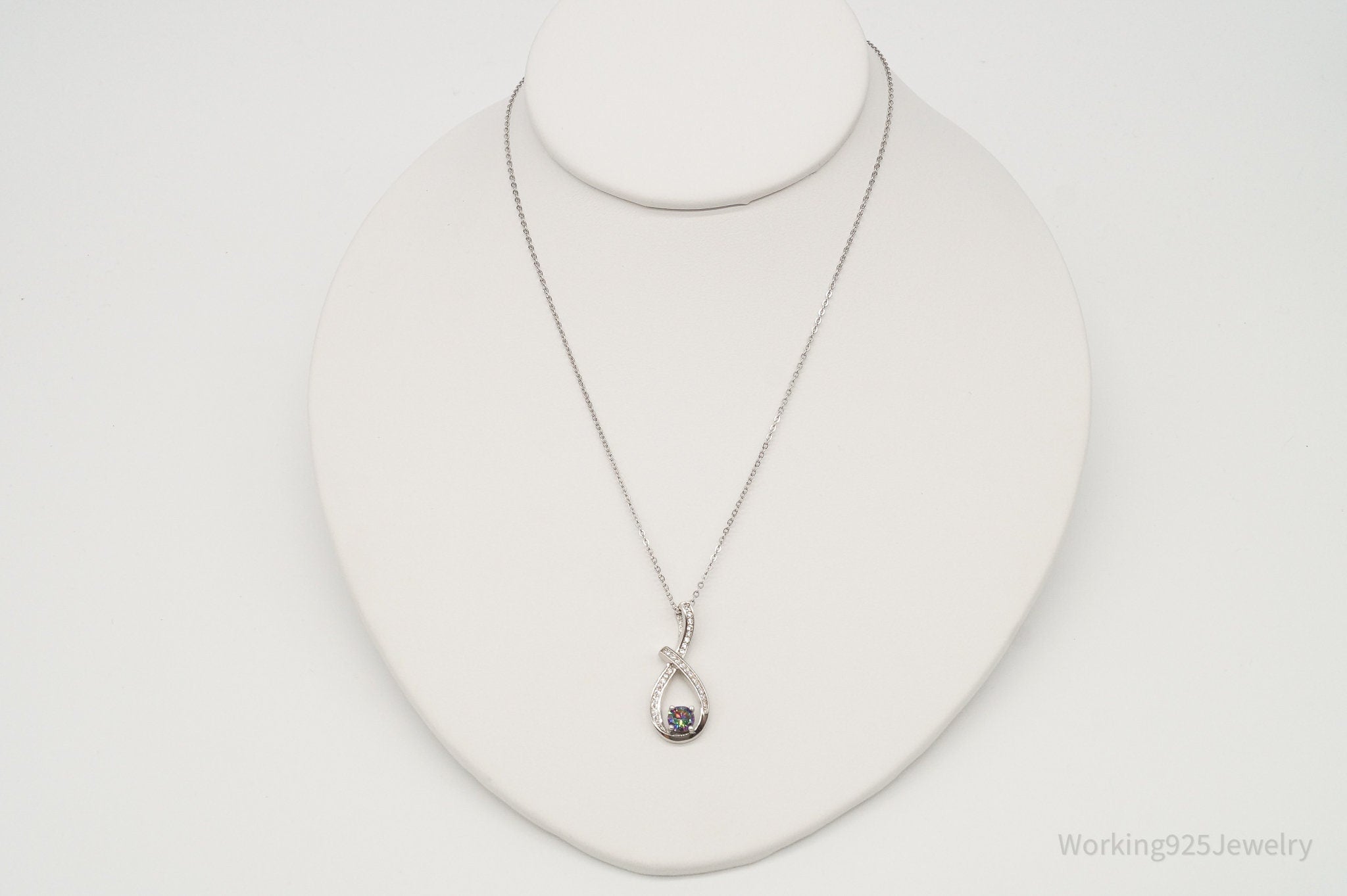 Designer Ryze Mystic Topaz Cubic Zirconia Sterling Silver Necklace | Jewelry > Necklaces > Pendants | Wiccan Center