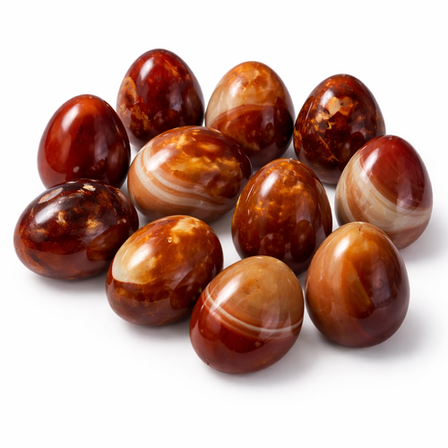5 LB Carnelian Agate Crystal Egg Carving Mixed Lot – Polished Assortment (No Selection) | | Wiccan Center