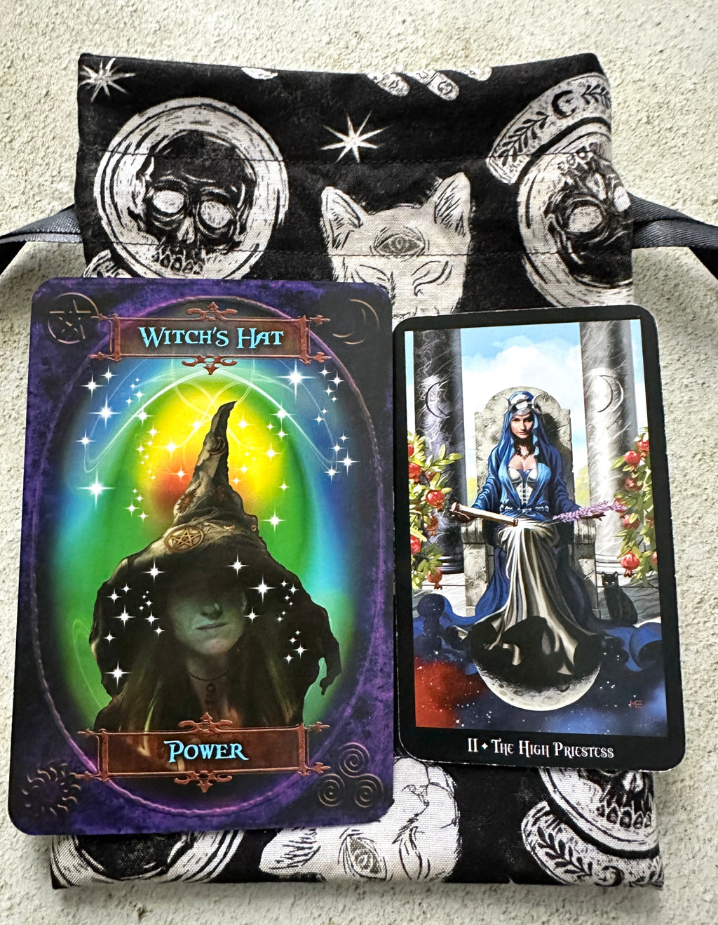 Witchy Tarot Card Bag, Ouija Drawstring Bag