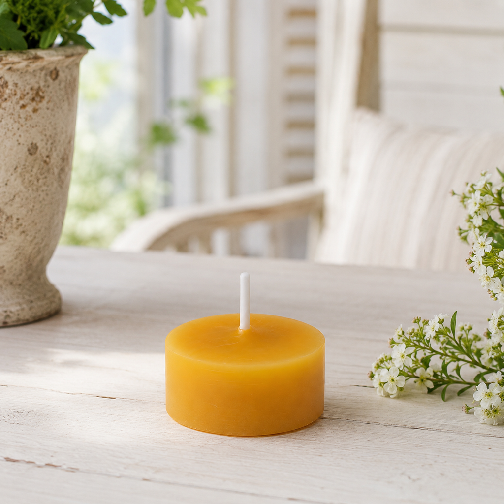 Clear Cupped Tealight Beeswax Candles BULK | Container Candles | Wiccan Center