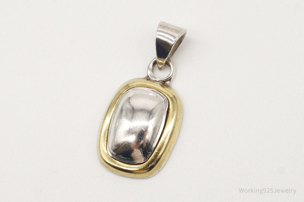 Vintage Mexico Laton Brass Sterling Silver Pendant | Jewelry > Necklaces > Pendants | Wiccan Center