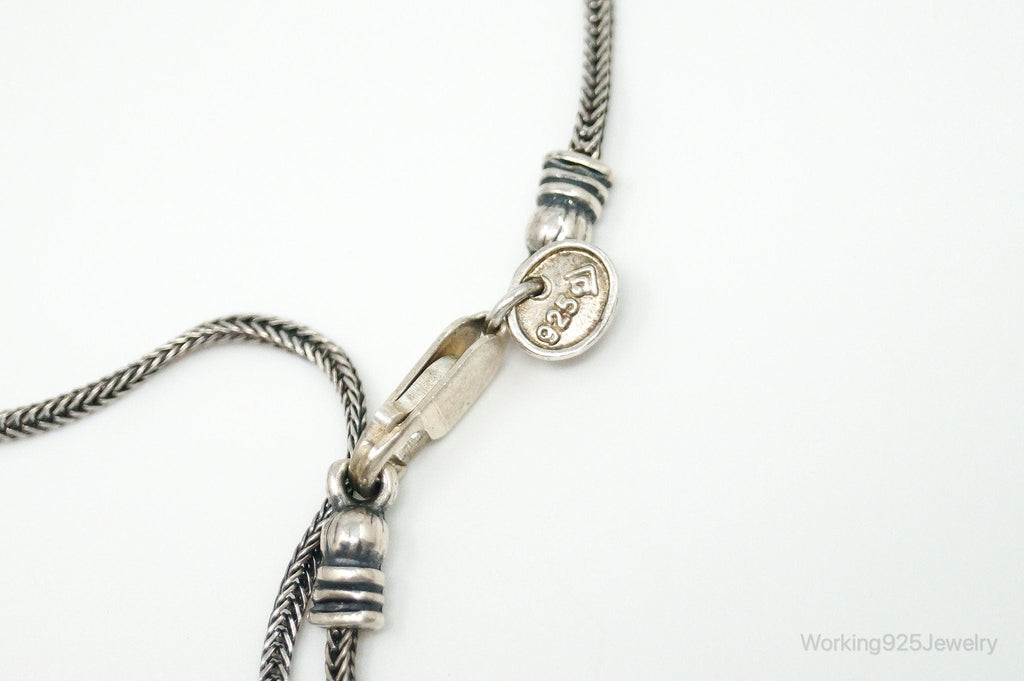Vintage Silpada Retired Floral Curved Bar Slide Sterling Silver Necklace | Jewelry > Necklaces > Pendants | Wiccan Center
