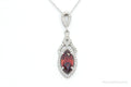 Garnet Cubic Zirconia Sterling Silver Necklace | Jewelry > Necklaces > Pendants | Wiccan Center