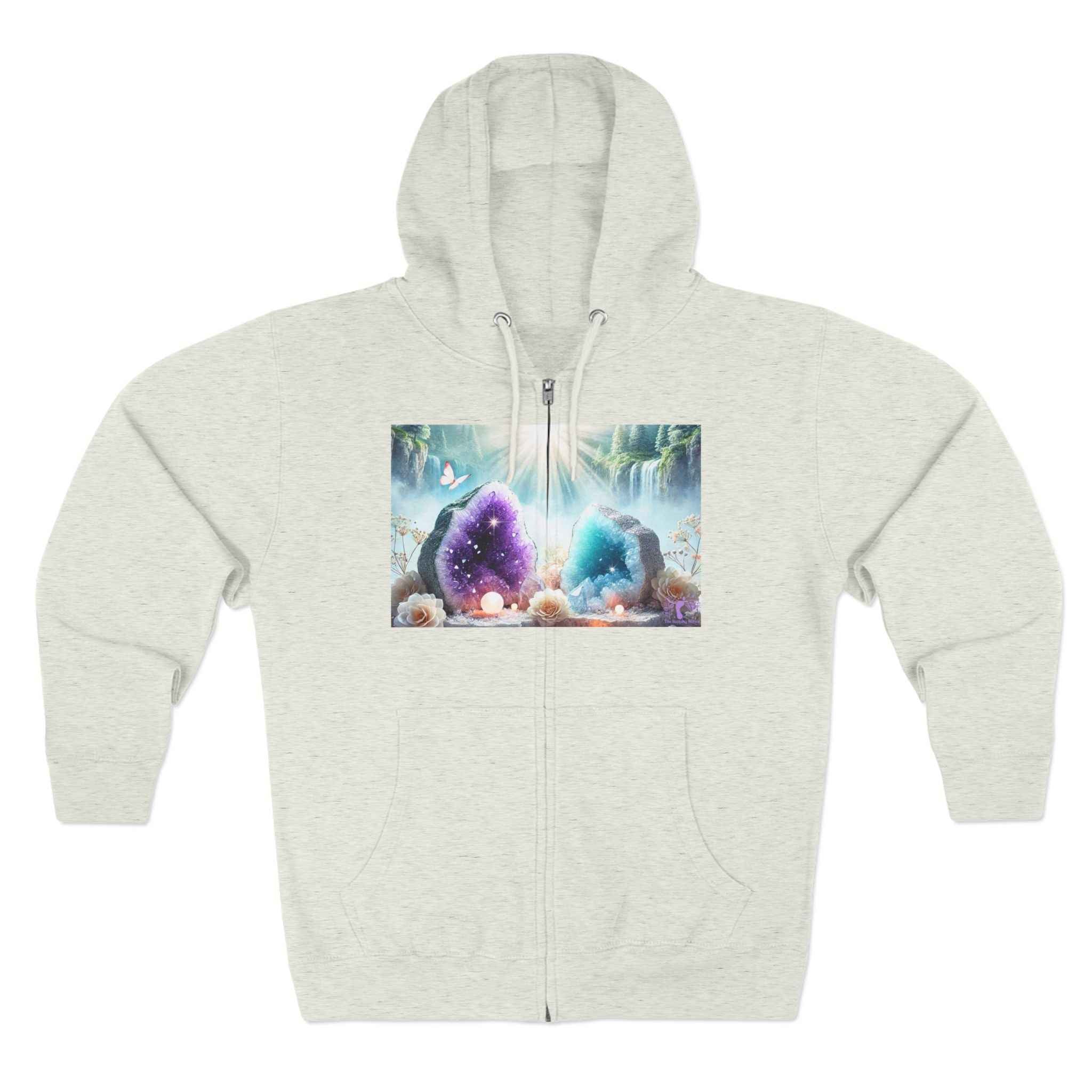 Cool Geode Zipped Hooded Sweater | Hoodie | Wiccan Center