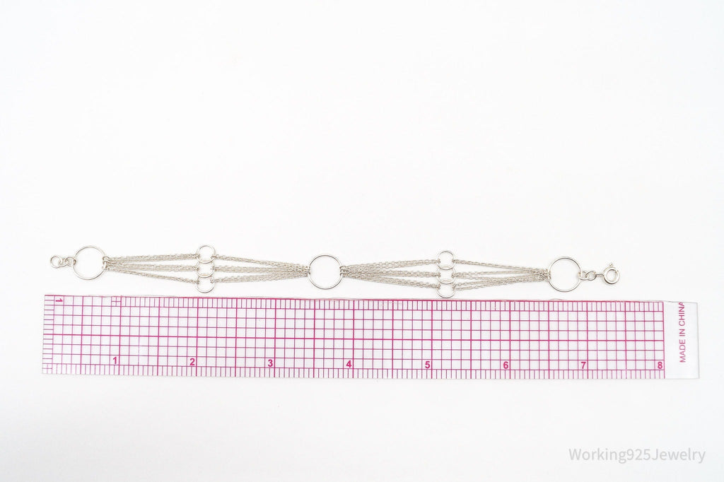 Vintage Geometric Circles Sterling Silver Bracelet | Jewelry > Bracelets | Wiccan Center