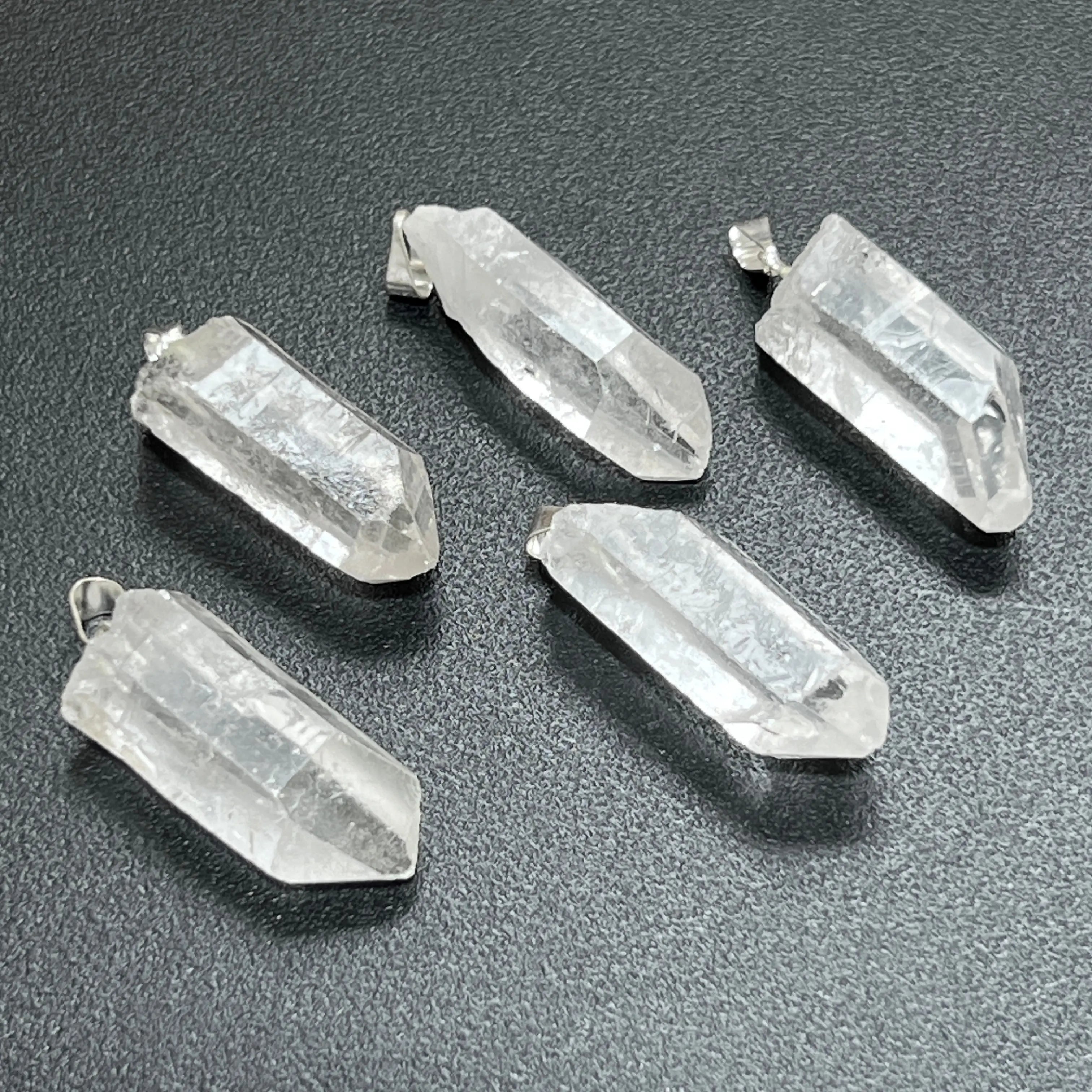 Raw Quartz Crystal Pendant Point Pendant Silver Necklace Charm Gemstone | Retail Pendants | Wiccan Center