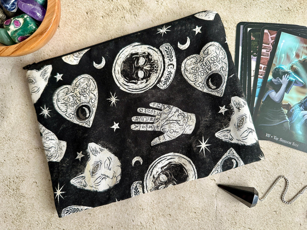 Witchy Tarot Card Bag With Zipper - Tarot Deck Storage Bag | | Wiccan Center