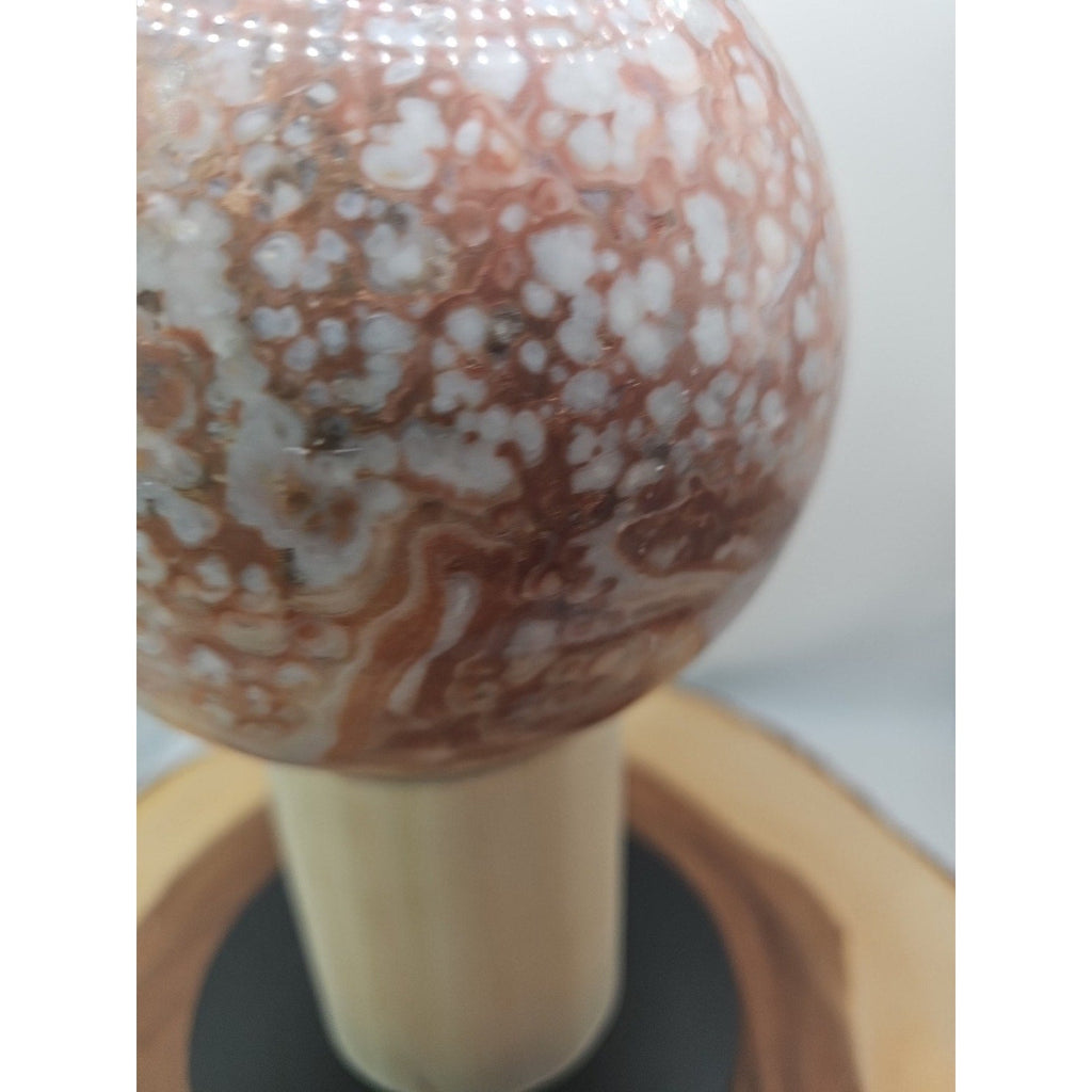 Natural Chocolate Agate Sphere - Grounding Madagascar Gem | 10.42LB | Crystal Spheres & Eggs | Wiccan Center